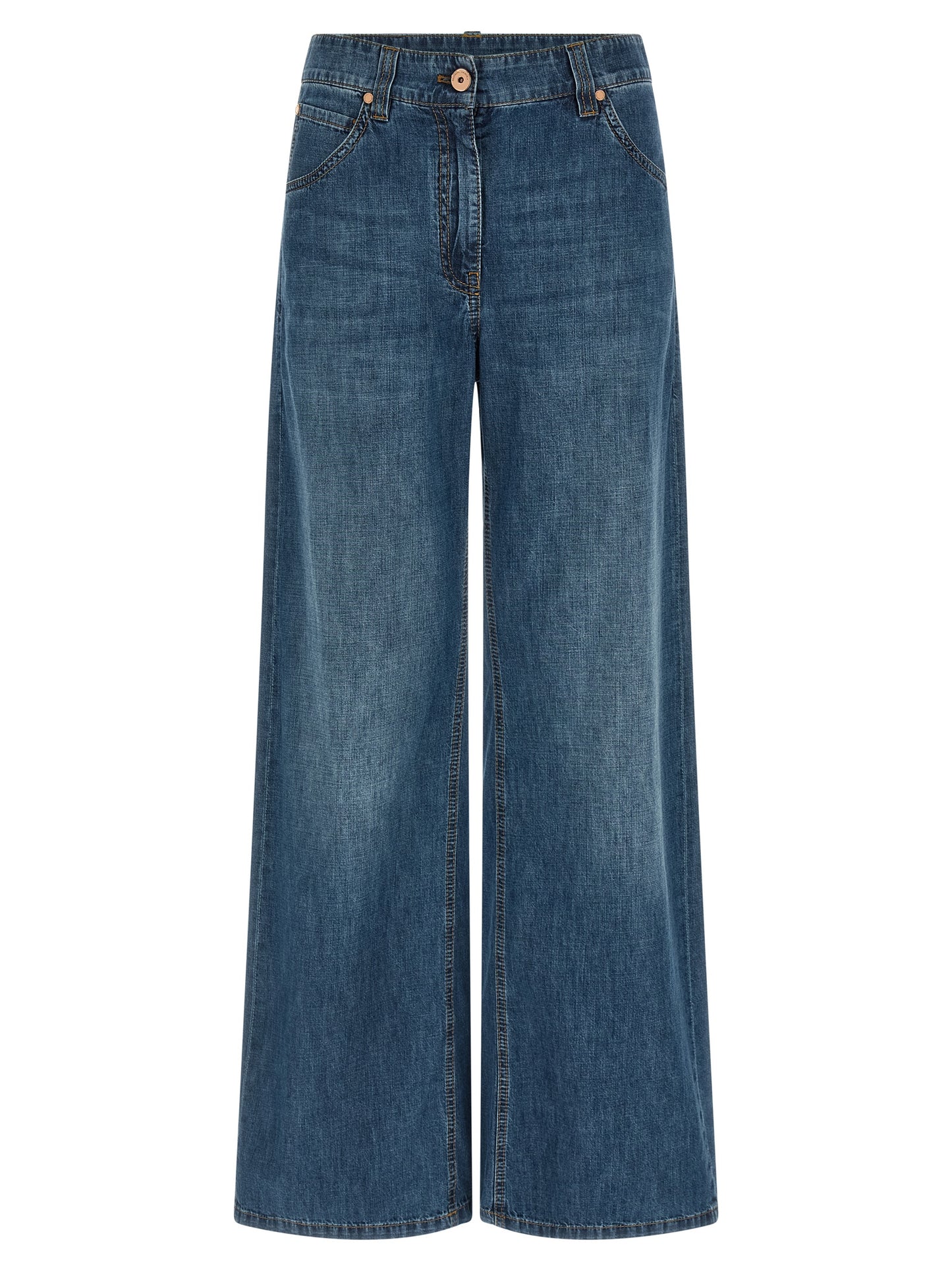 Blue Cotton Relaxed Fit Jeans