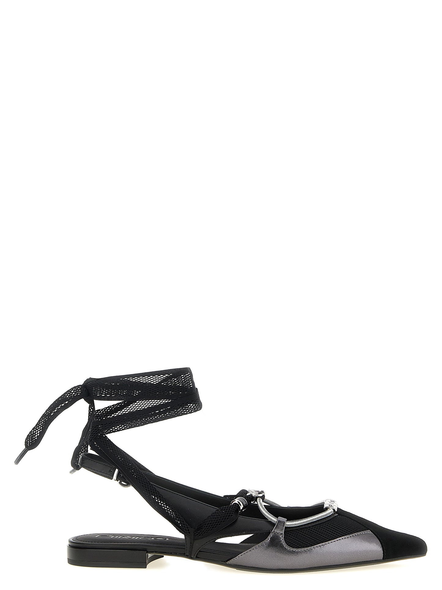 Black Leather Ballet Flats