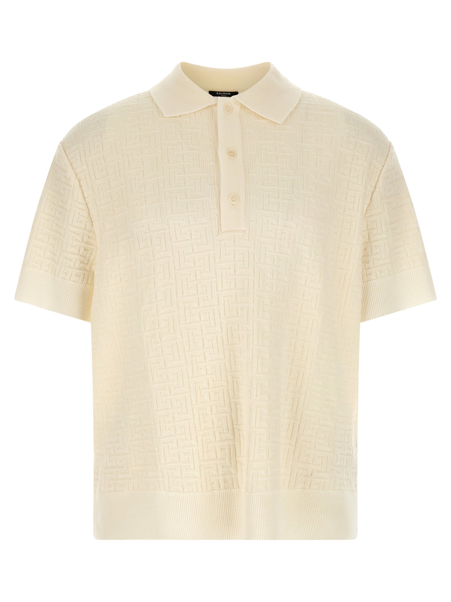 White Wool Polo Shirt