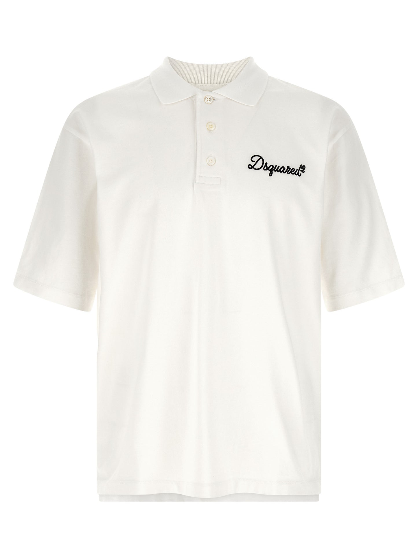 White Cotton Polo Shirt