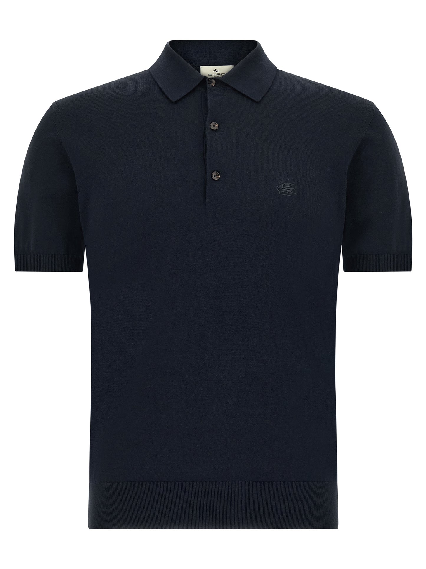 Blue Cotton Polo Shirt