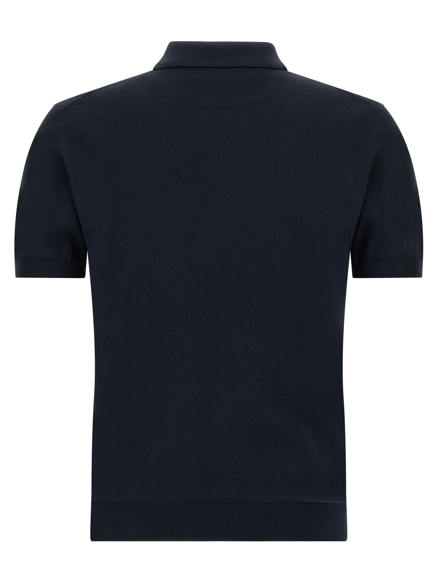 Blue Cotton Polo Shirt