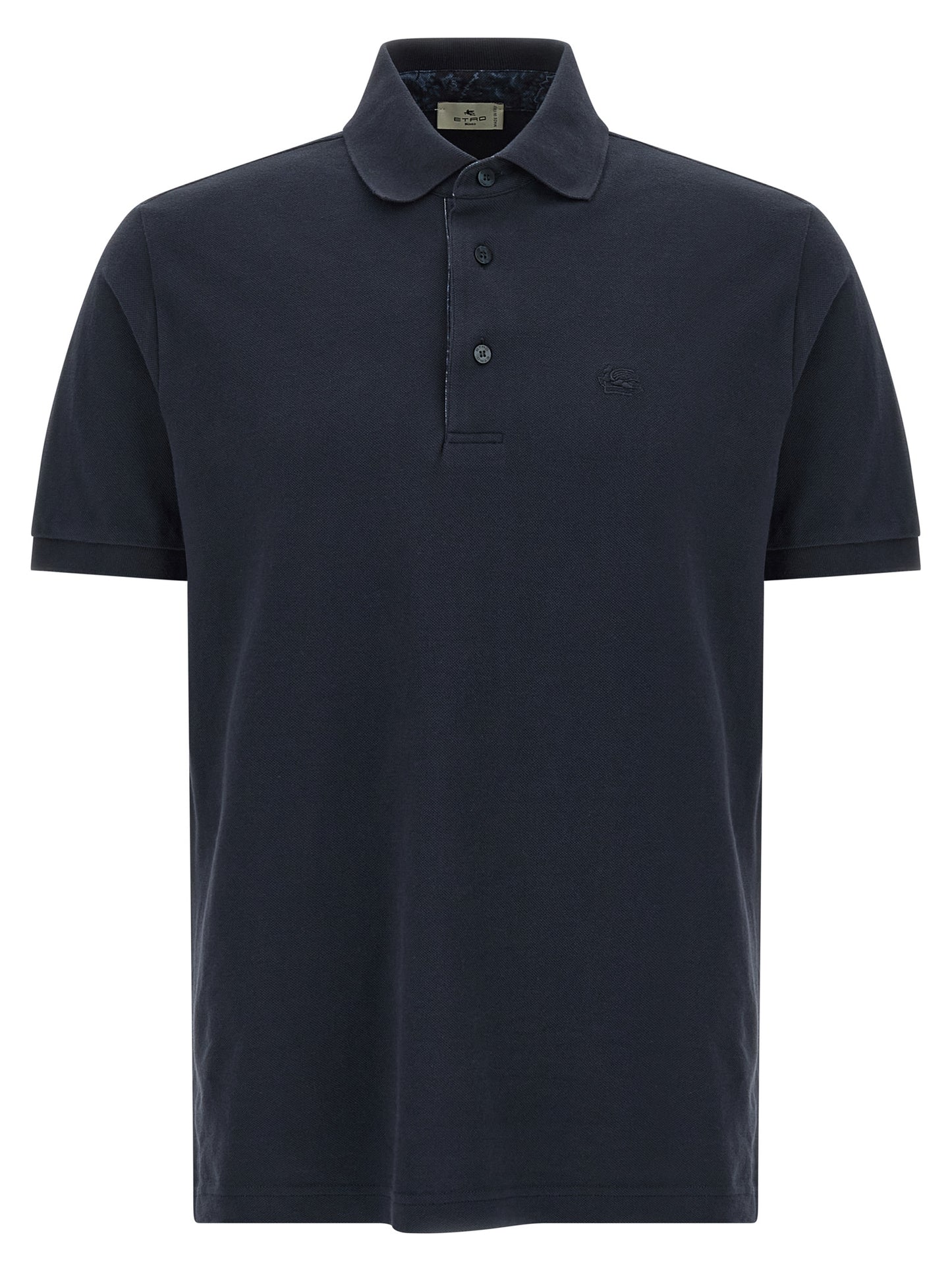 Blue Cotton Polo Shirt
