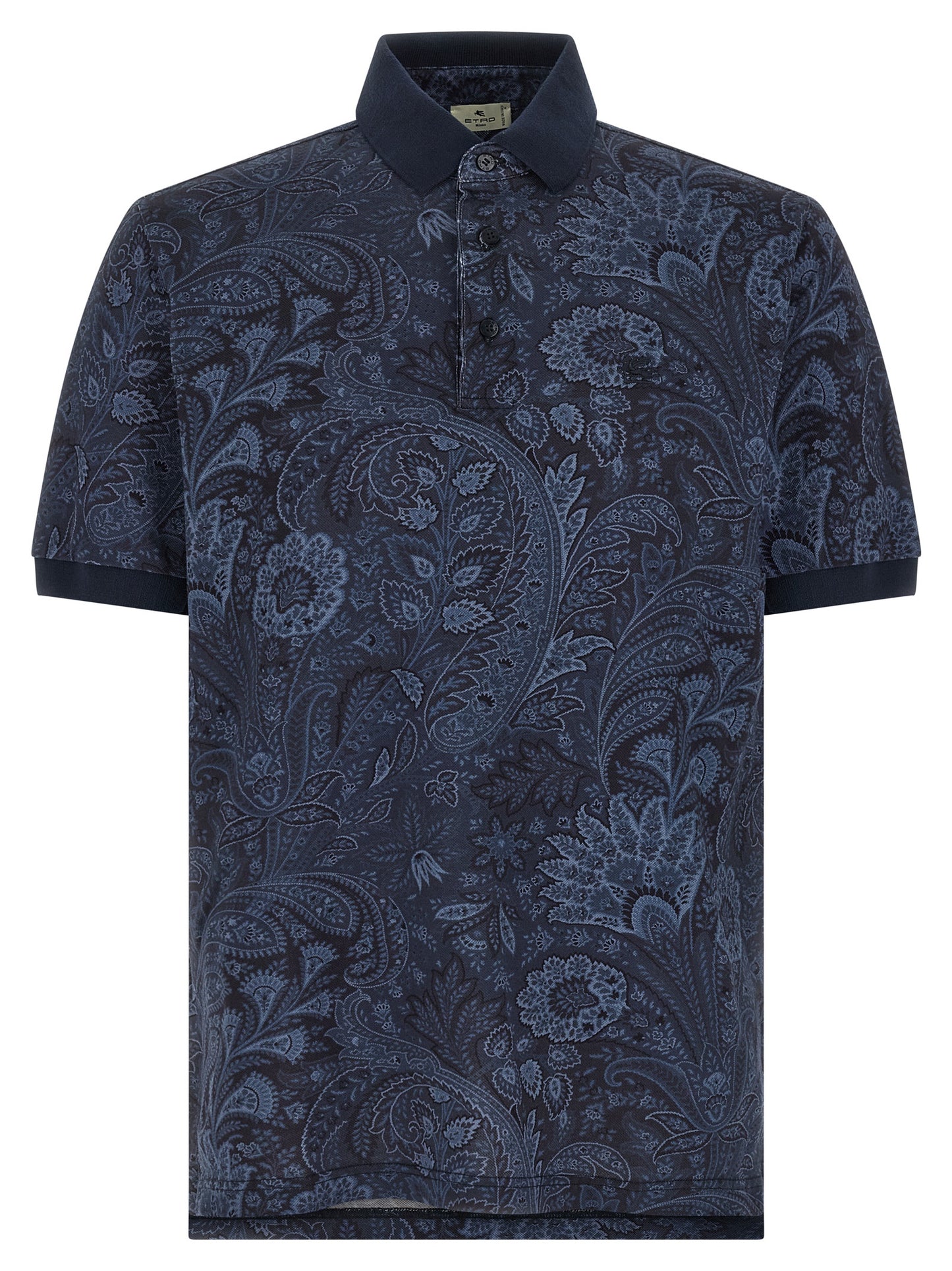 Blue Cotton Polo Shirt
