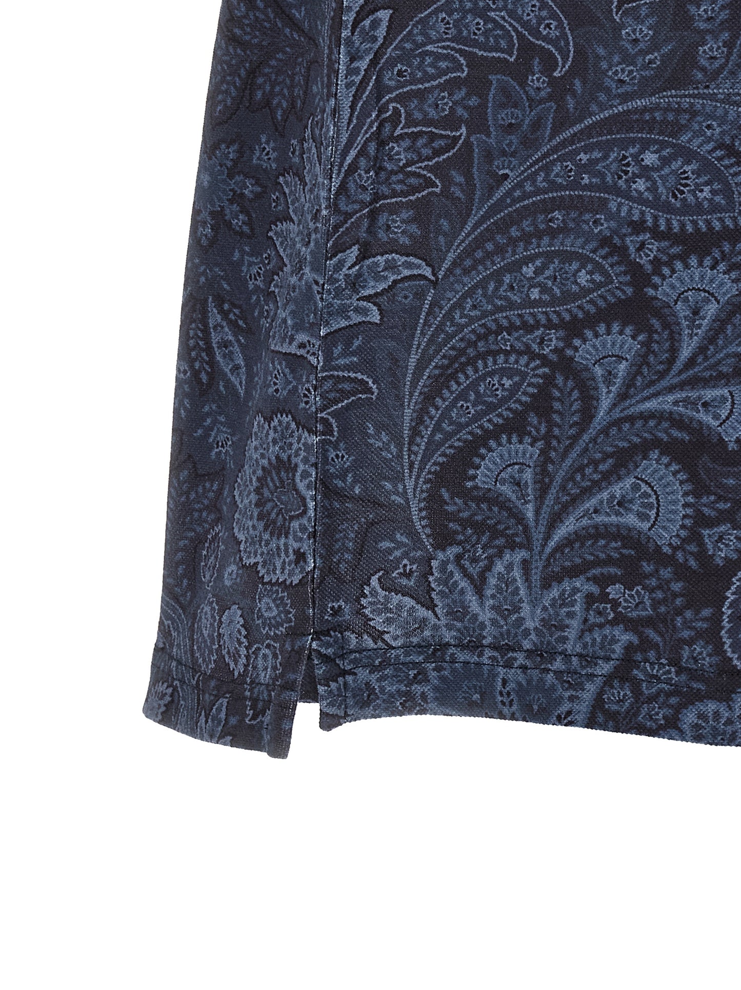 Blue Cotton Polo Shirt