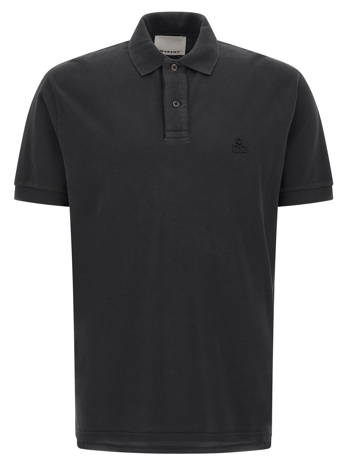 Black Cotton Polo Shirt