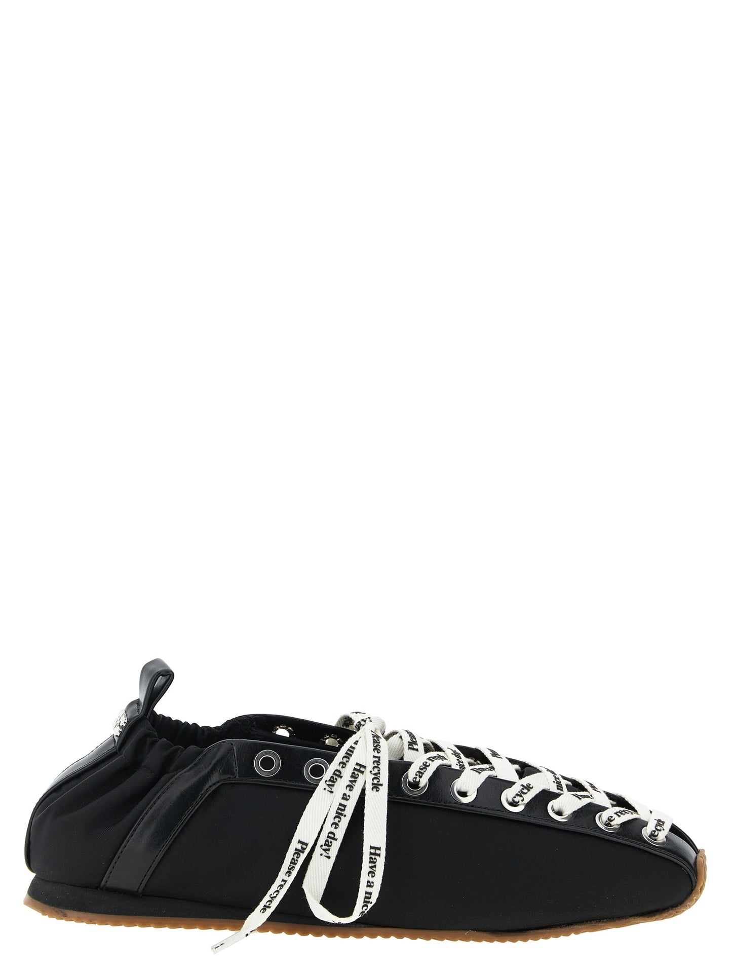 Black Polyamide Ballet Flats