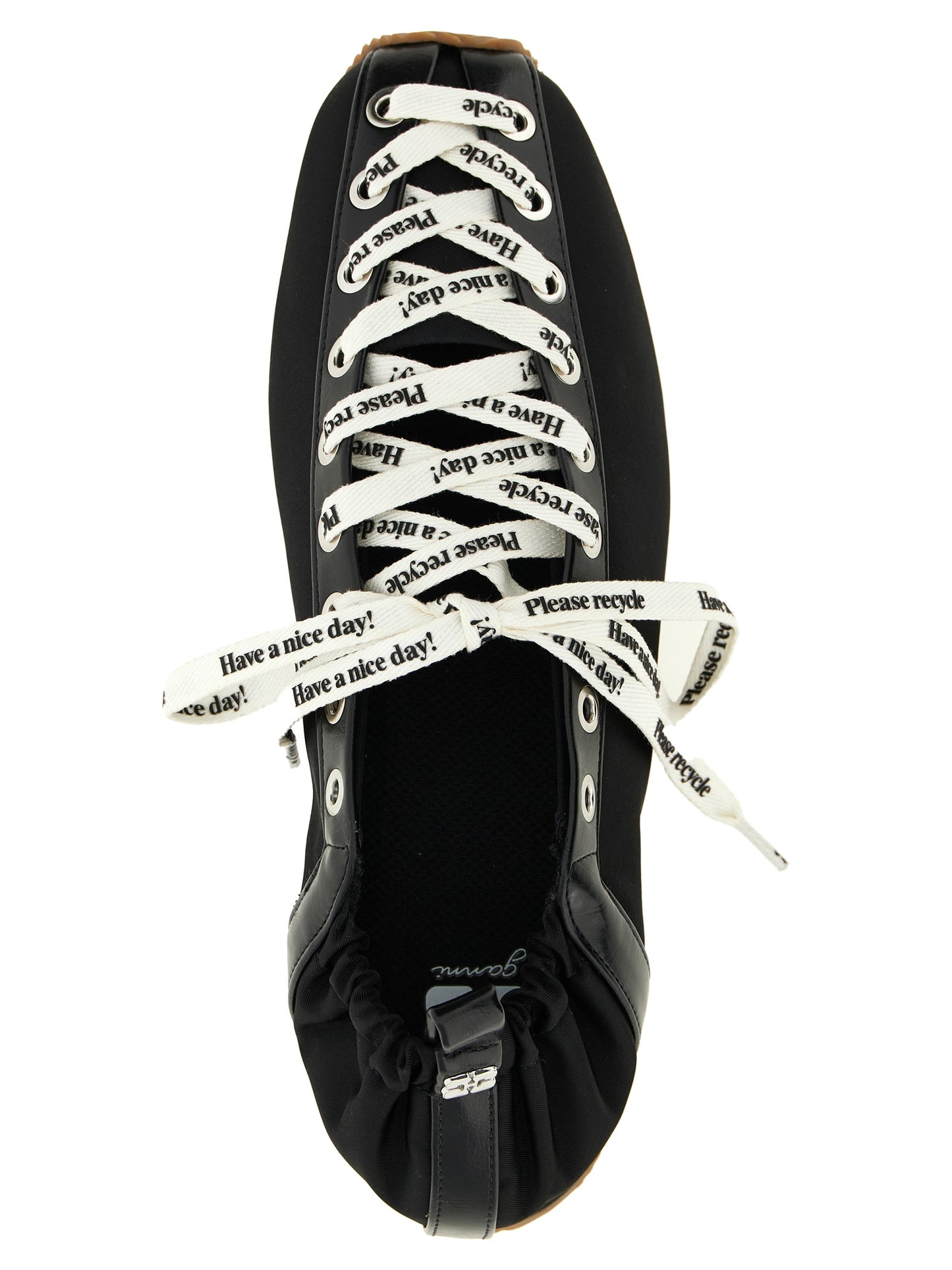 Black Polyamide Ballet Flats