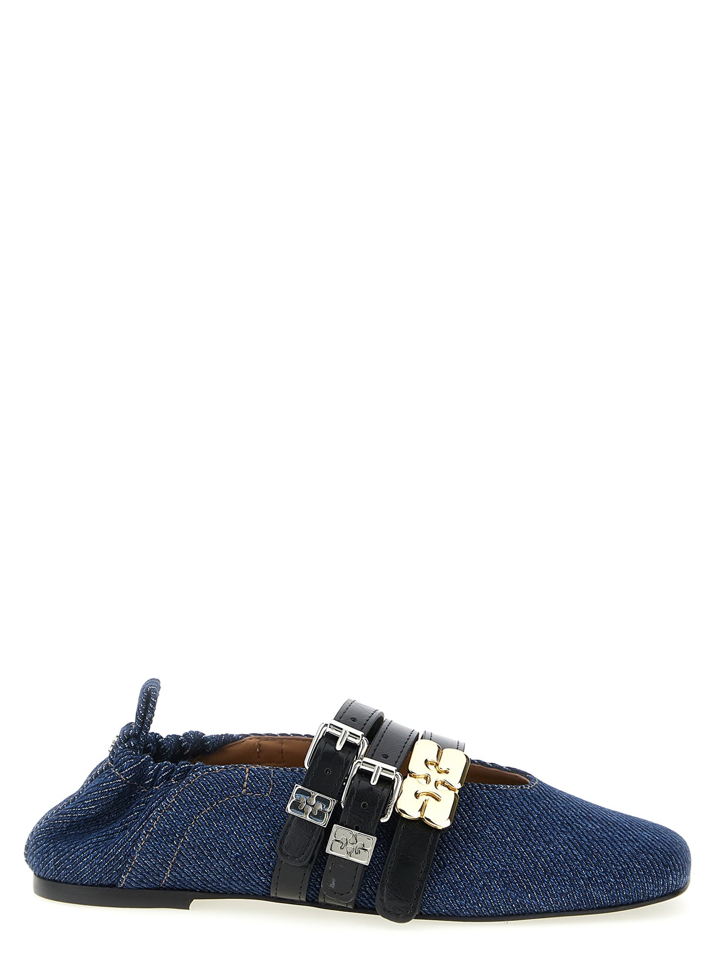 Blue Organic Cotton Ballet Flats