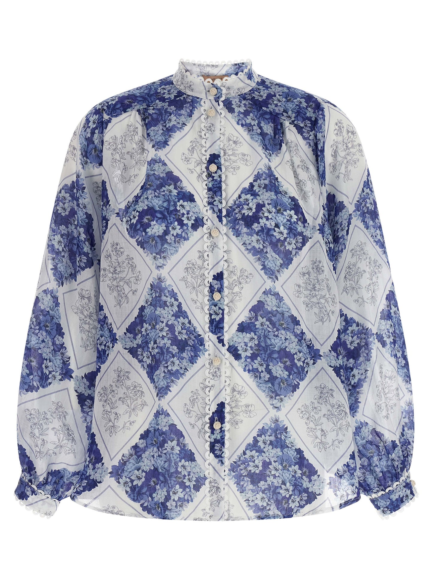 Blue Stingray Leather / Ray Skin Blouse