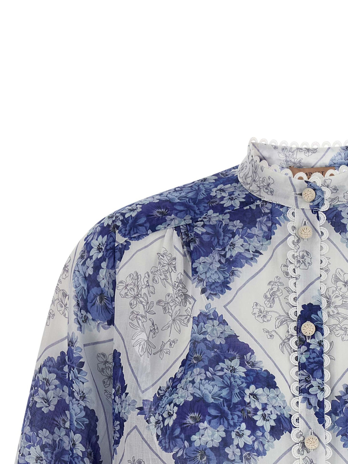 Blue Stingray Leather / Ray Skin Blouse