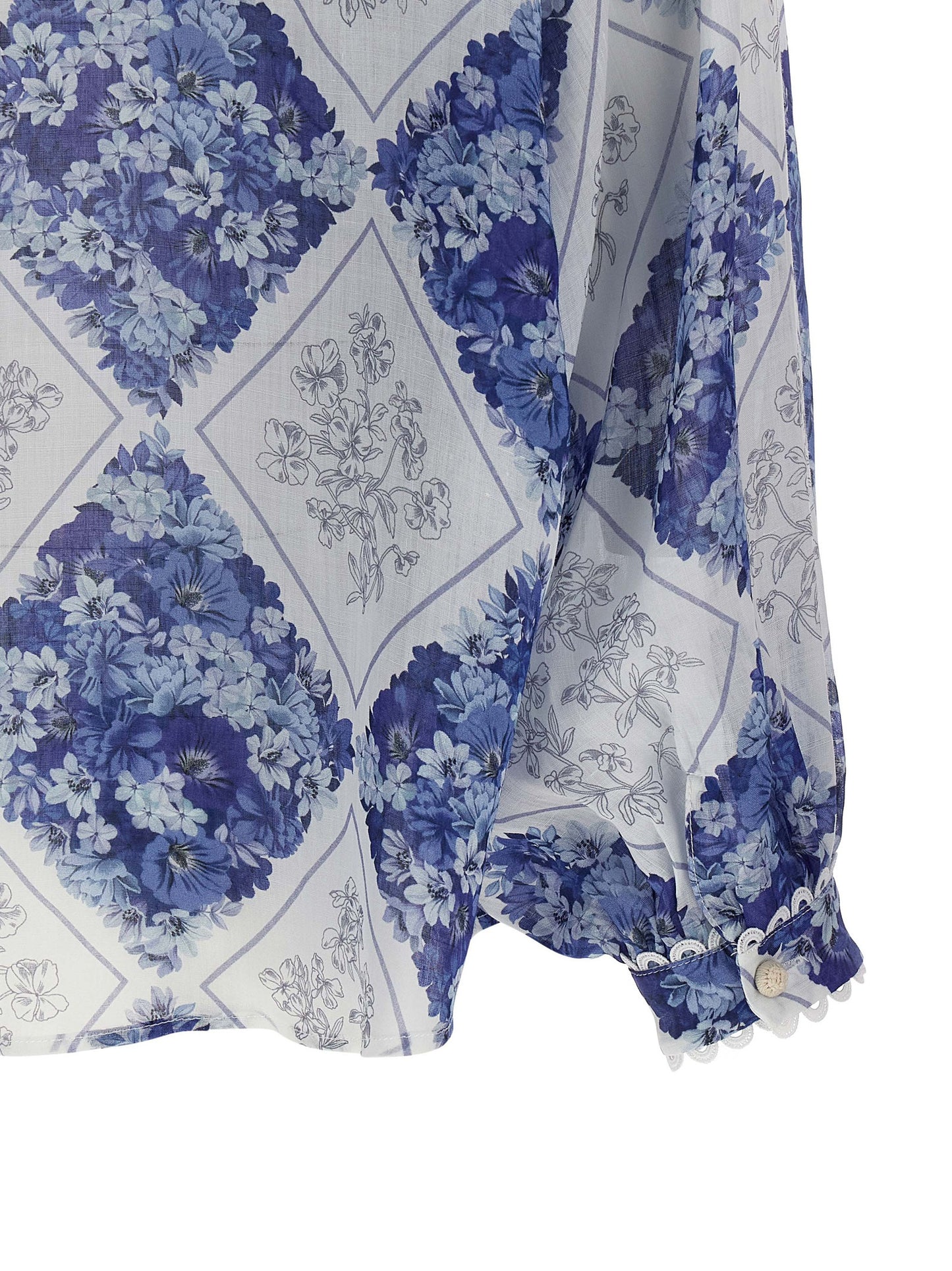 Blue Stingray Leather / Ray Skin Blouse