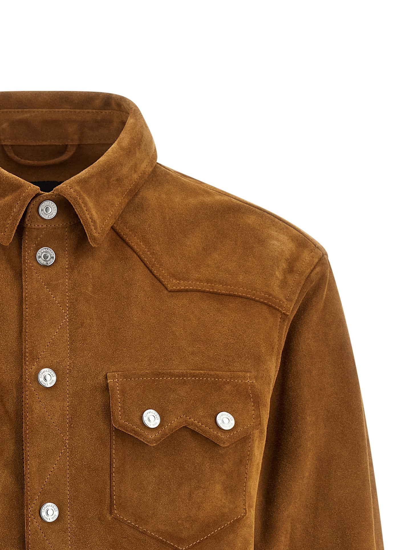 Beige Polyvinyl Leather Jacket