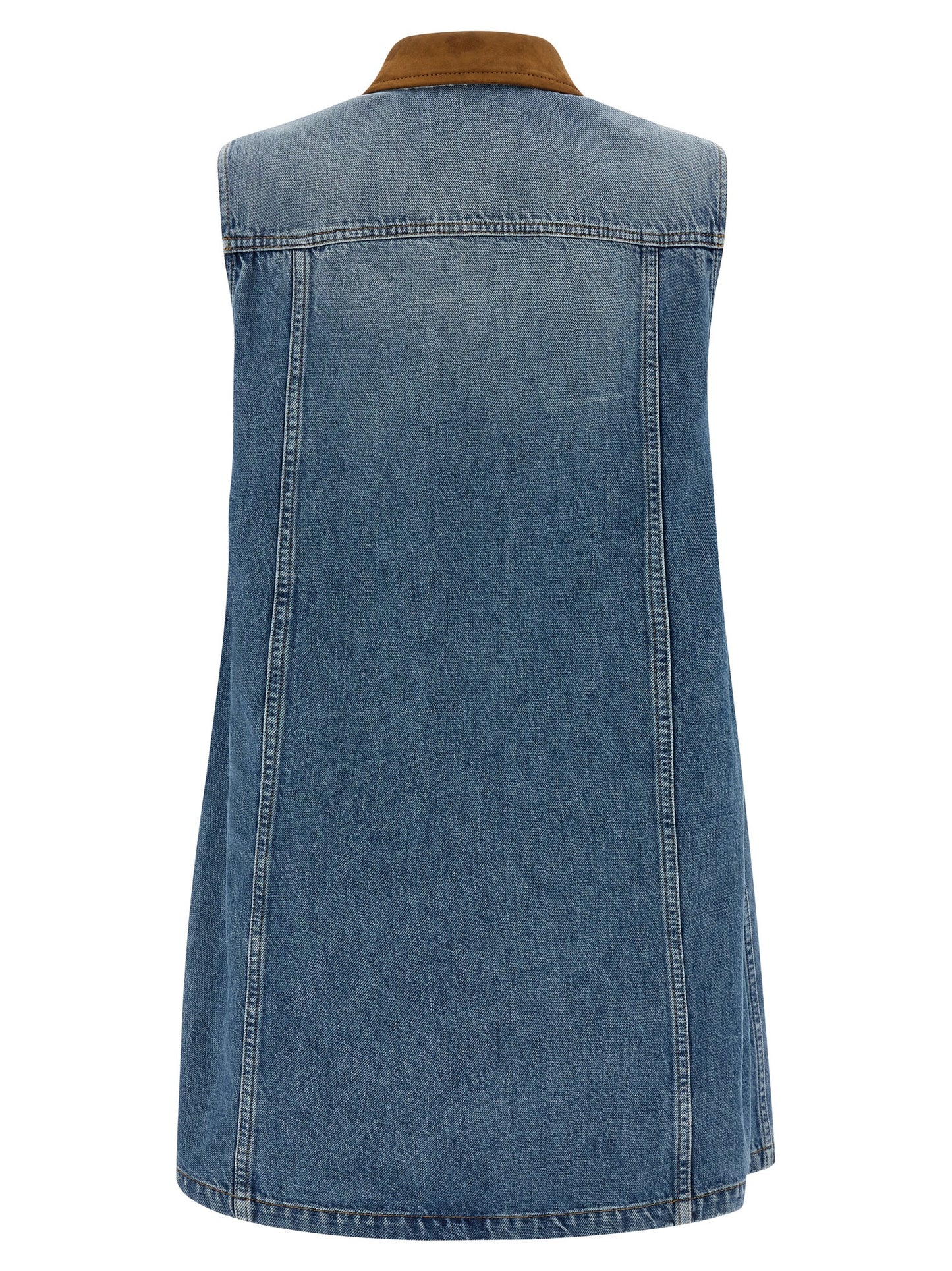 Blue Cotton Short Dress