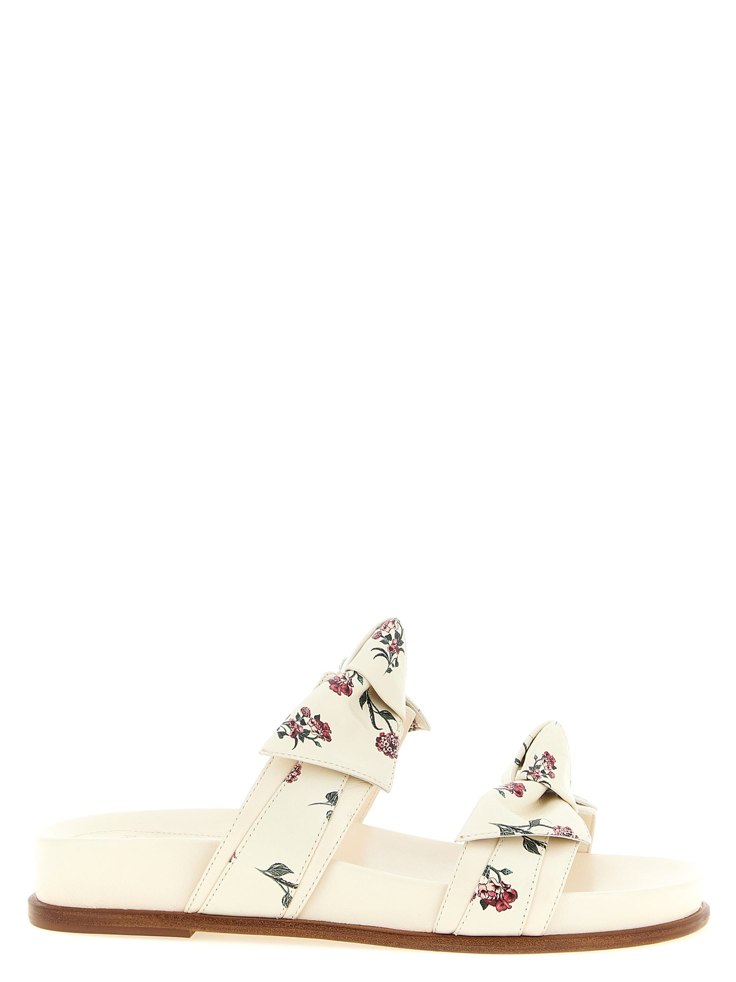 White Cowhide Slides