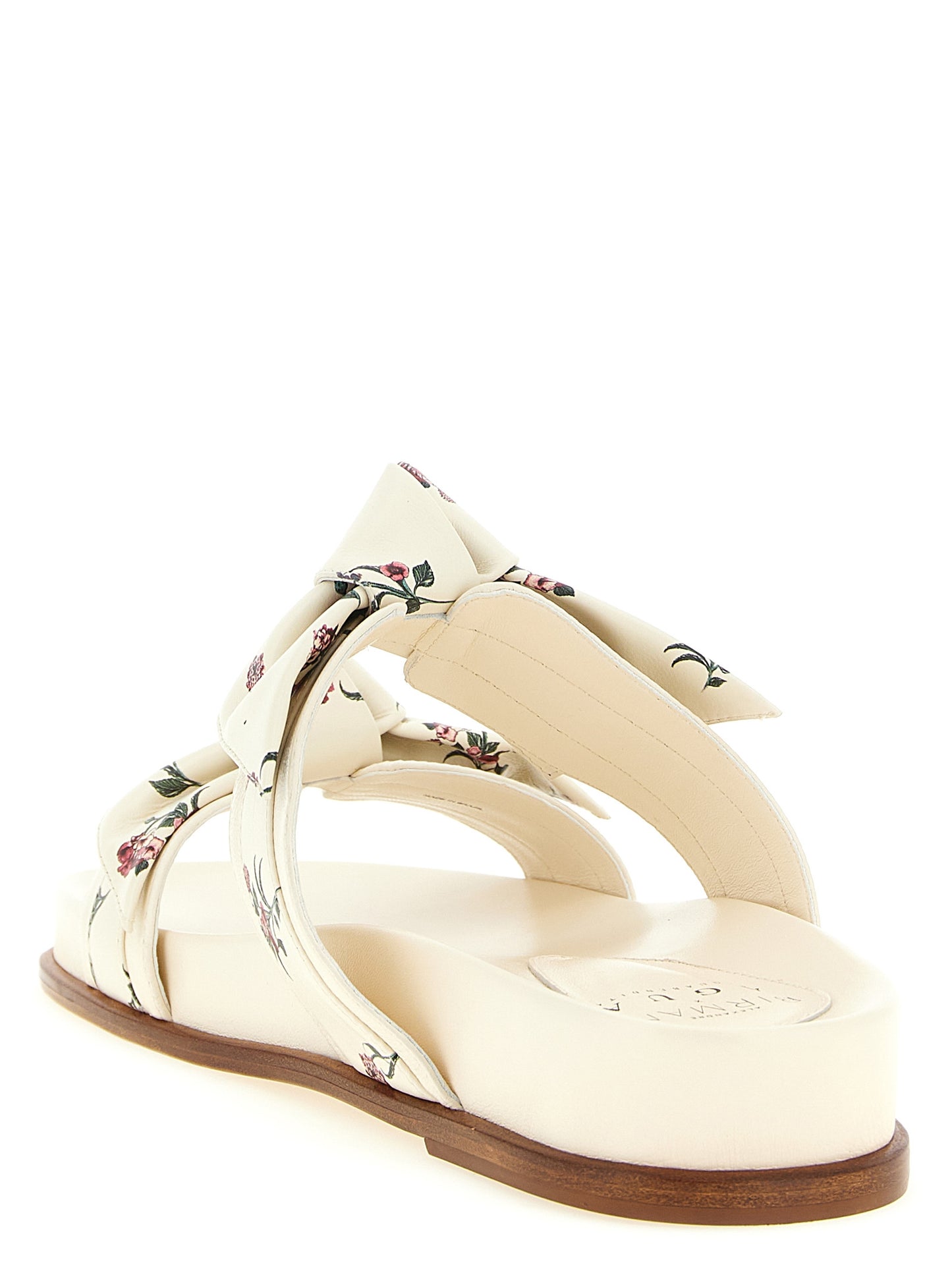 White Cowhide Slides