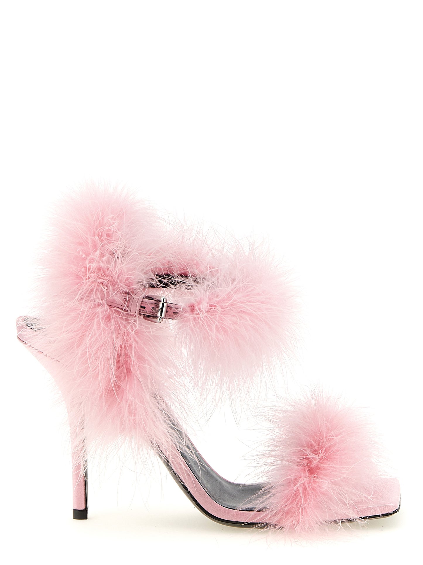 Multicolor Viscose Stiletto Heel Sandals