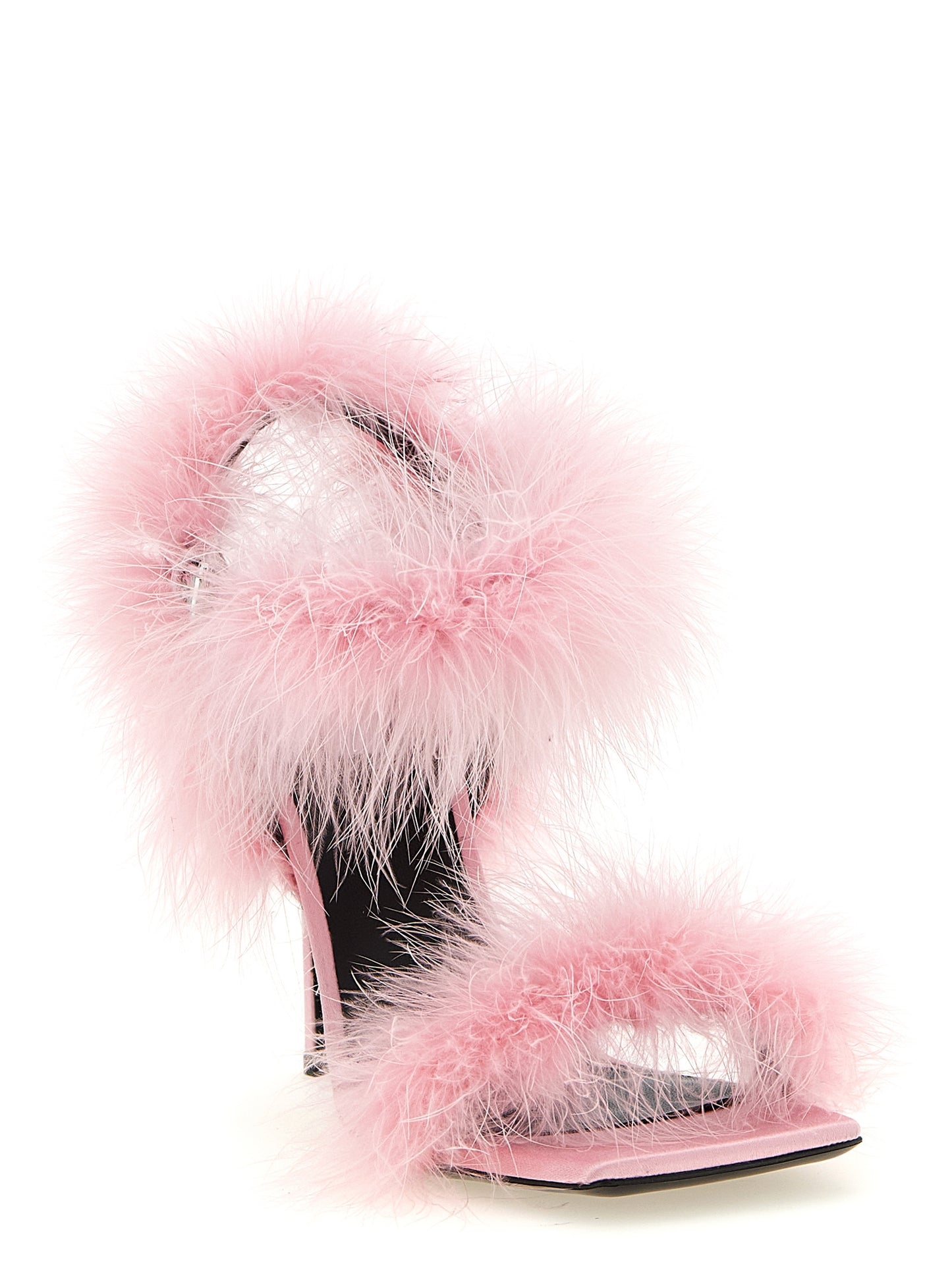 Multicolor Viscose Stiletto Heel Sandals
