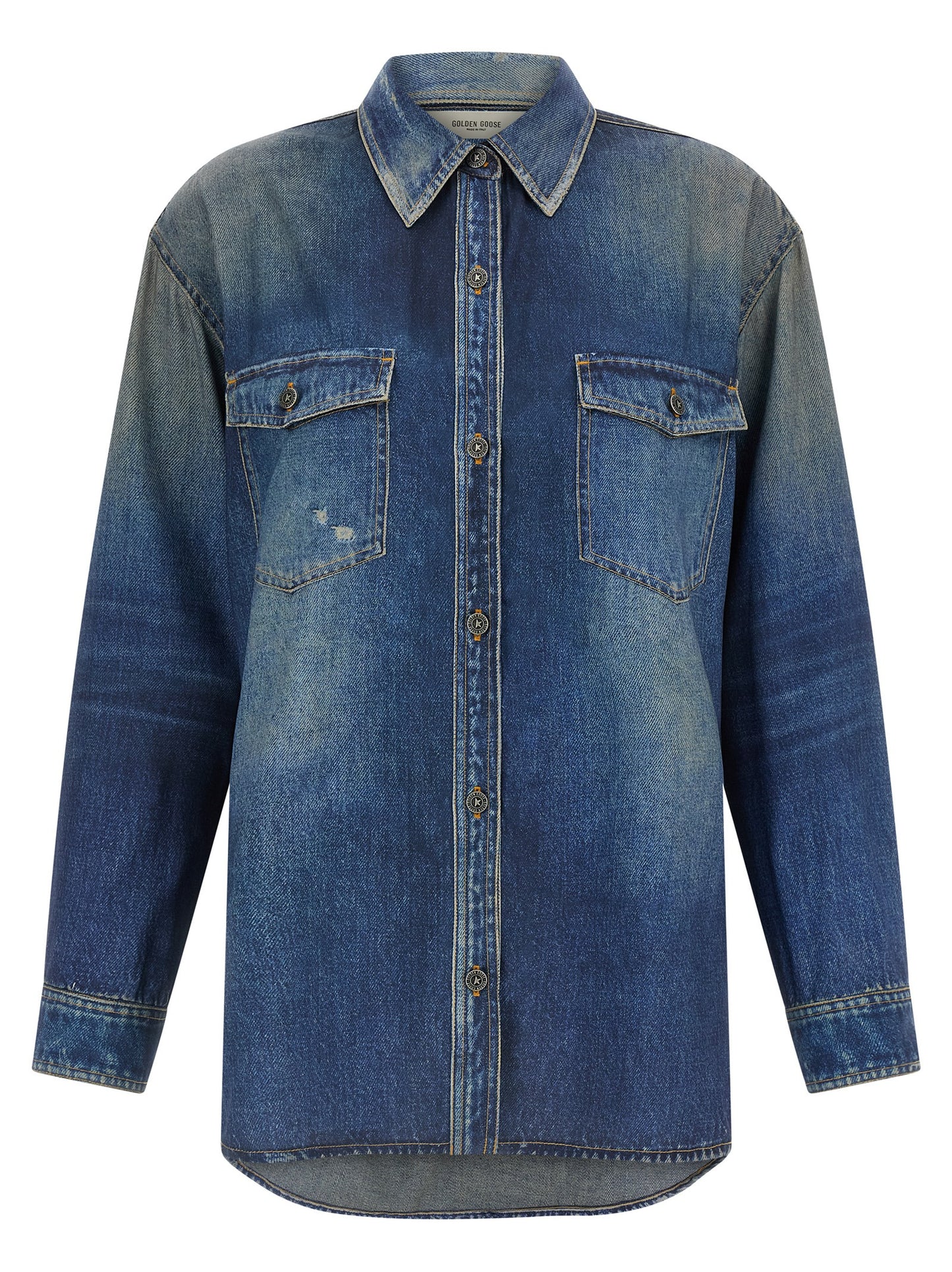 Blue Polyester Blouse