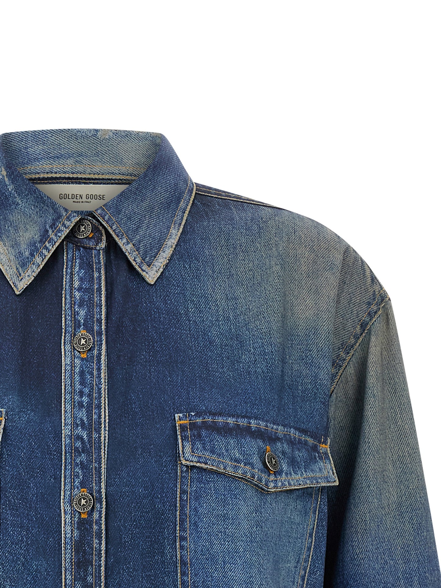 Blue Polyester Blouse