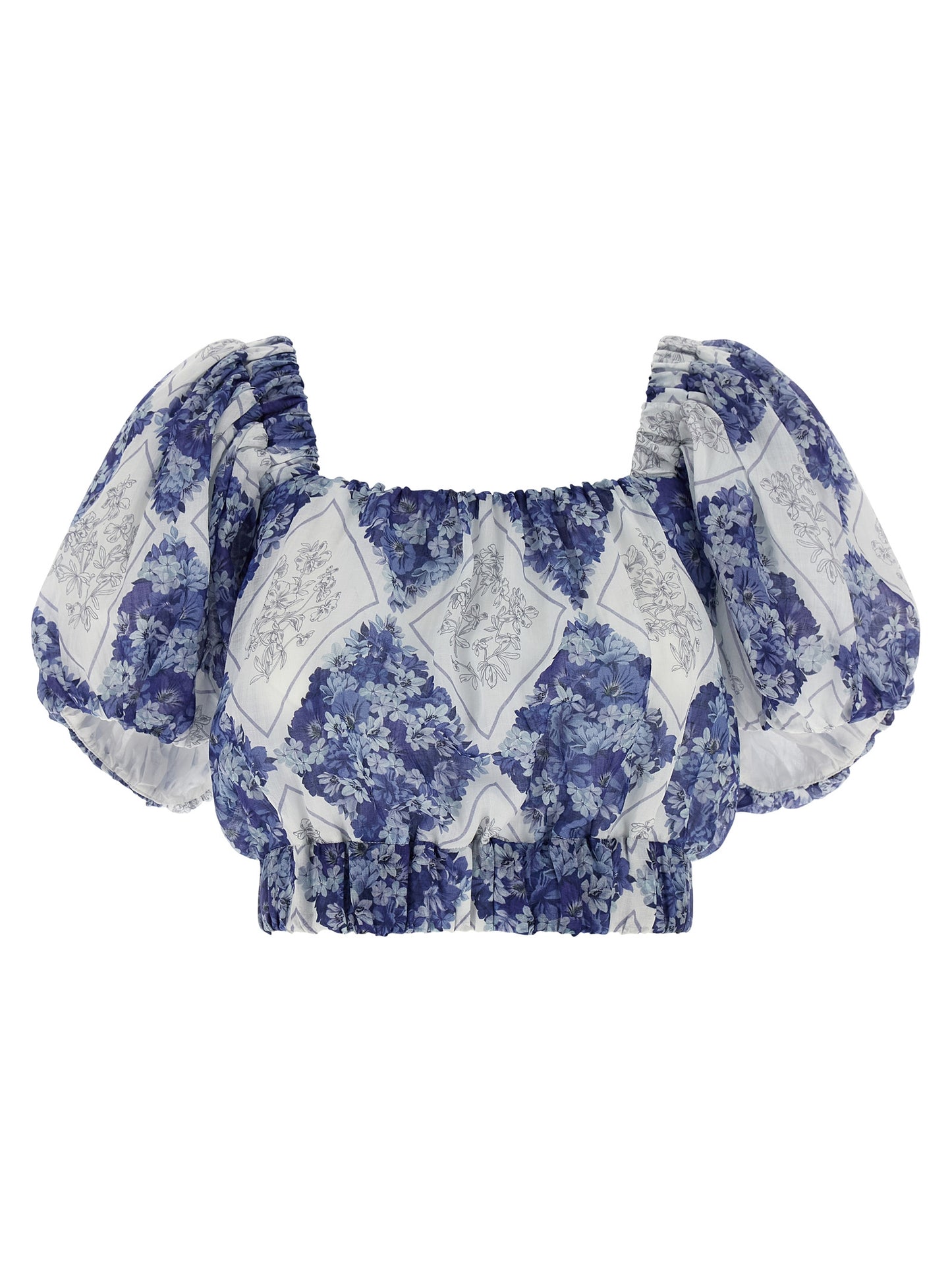 Blue Ramie Blouse