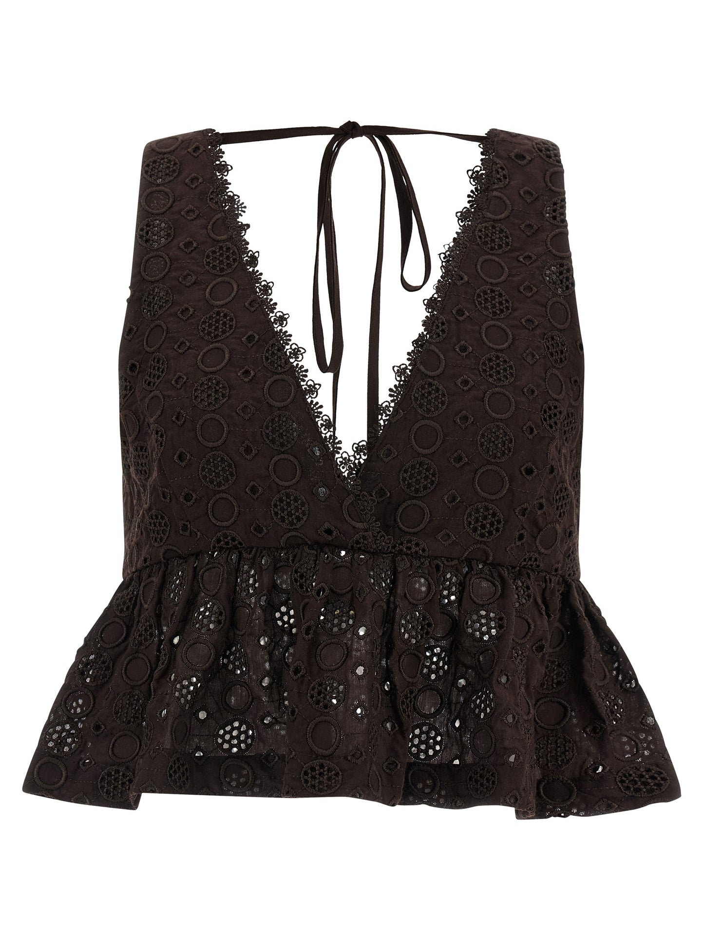 Brown Cotton Blouse