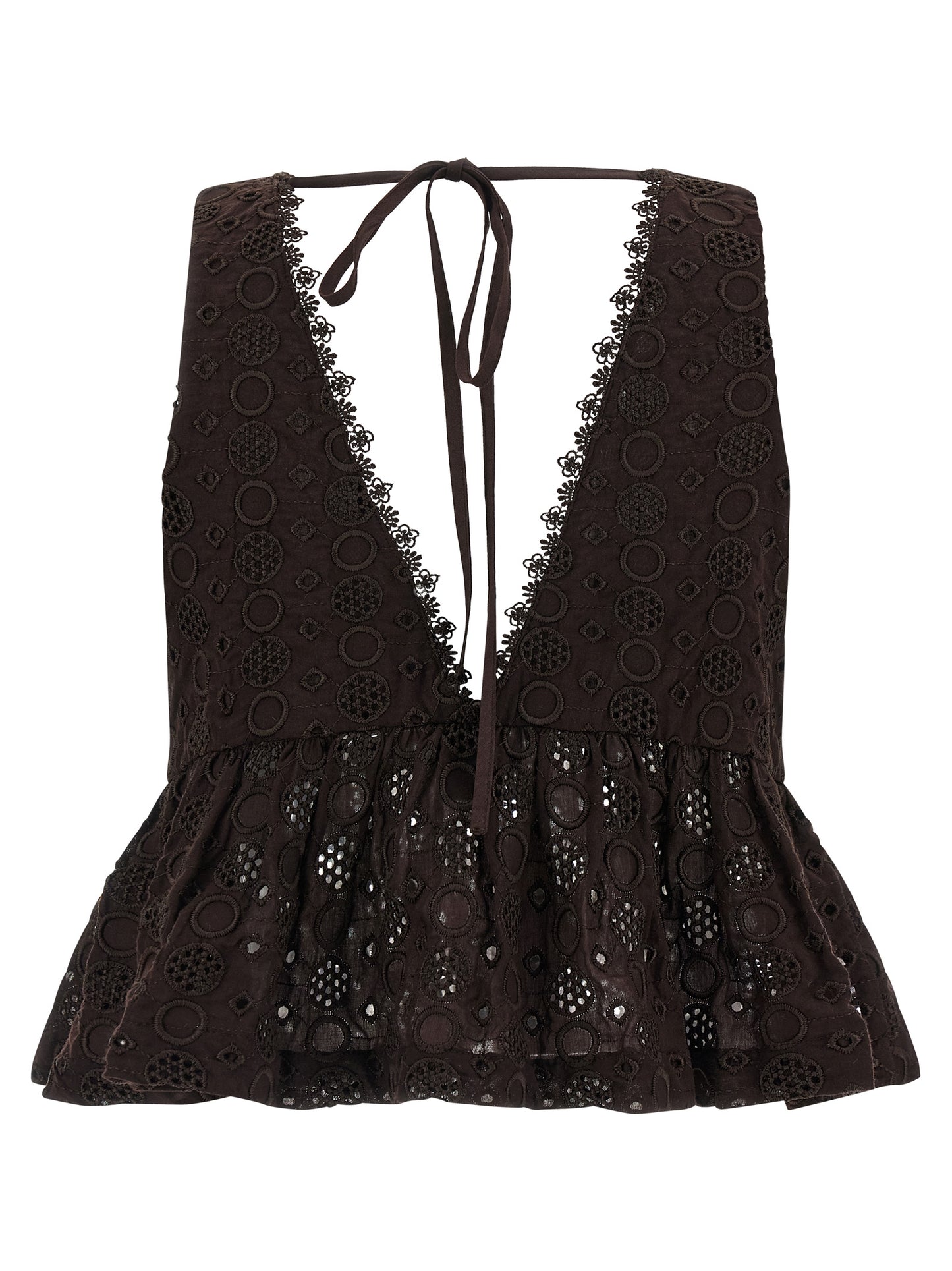 Brown Cotton Blouse