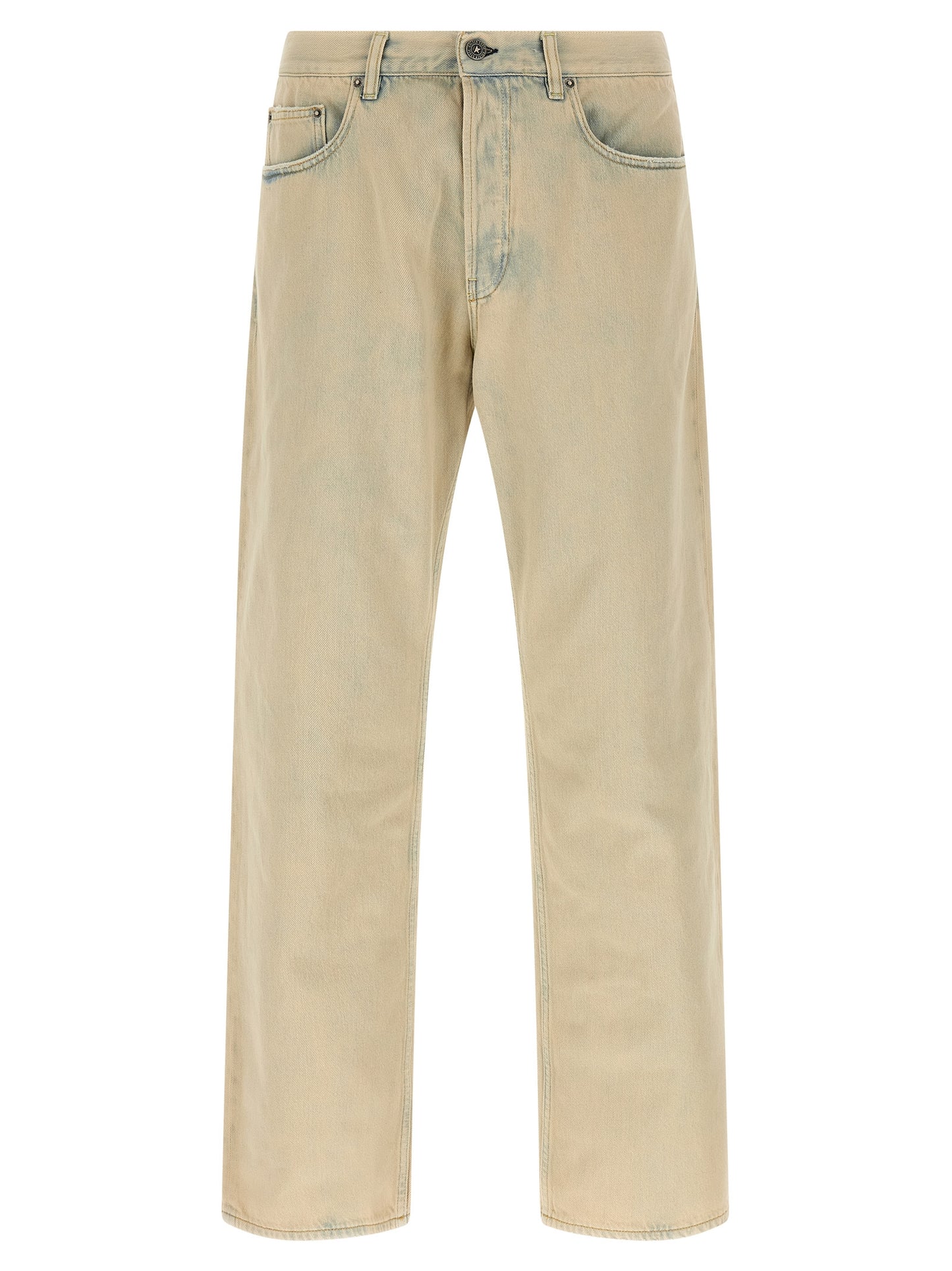 Beige Cotton Jeans Denim
