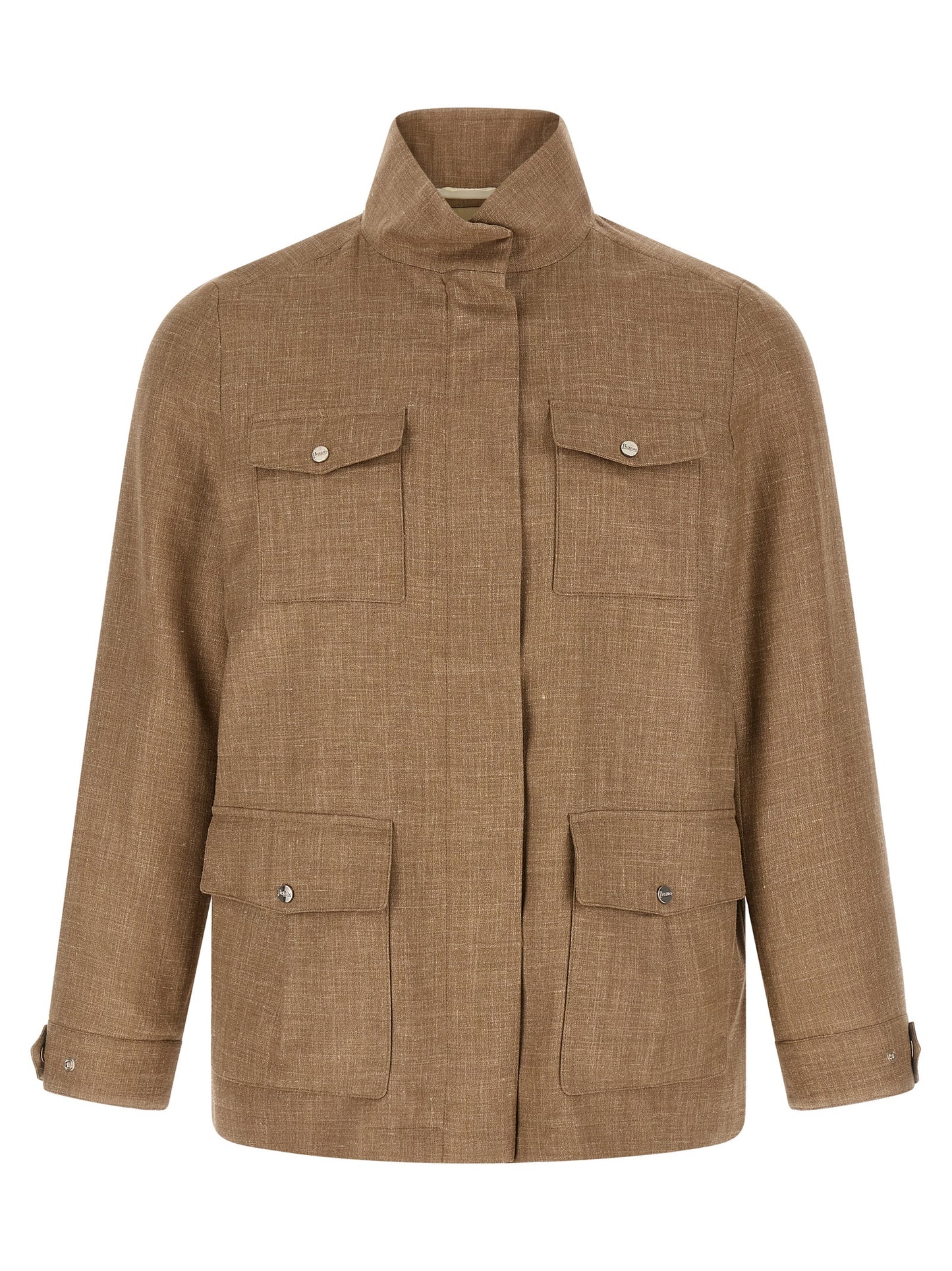 Beige Wool Full-Length Jacket