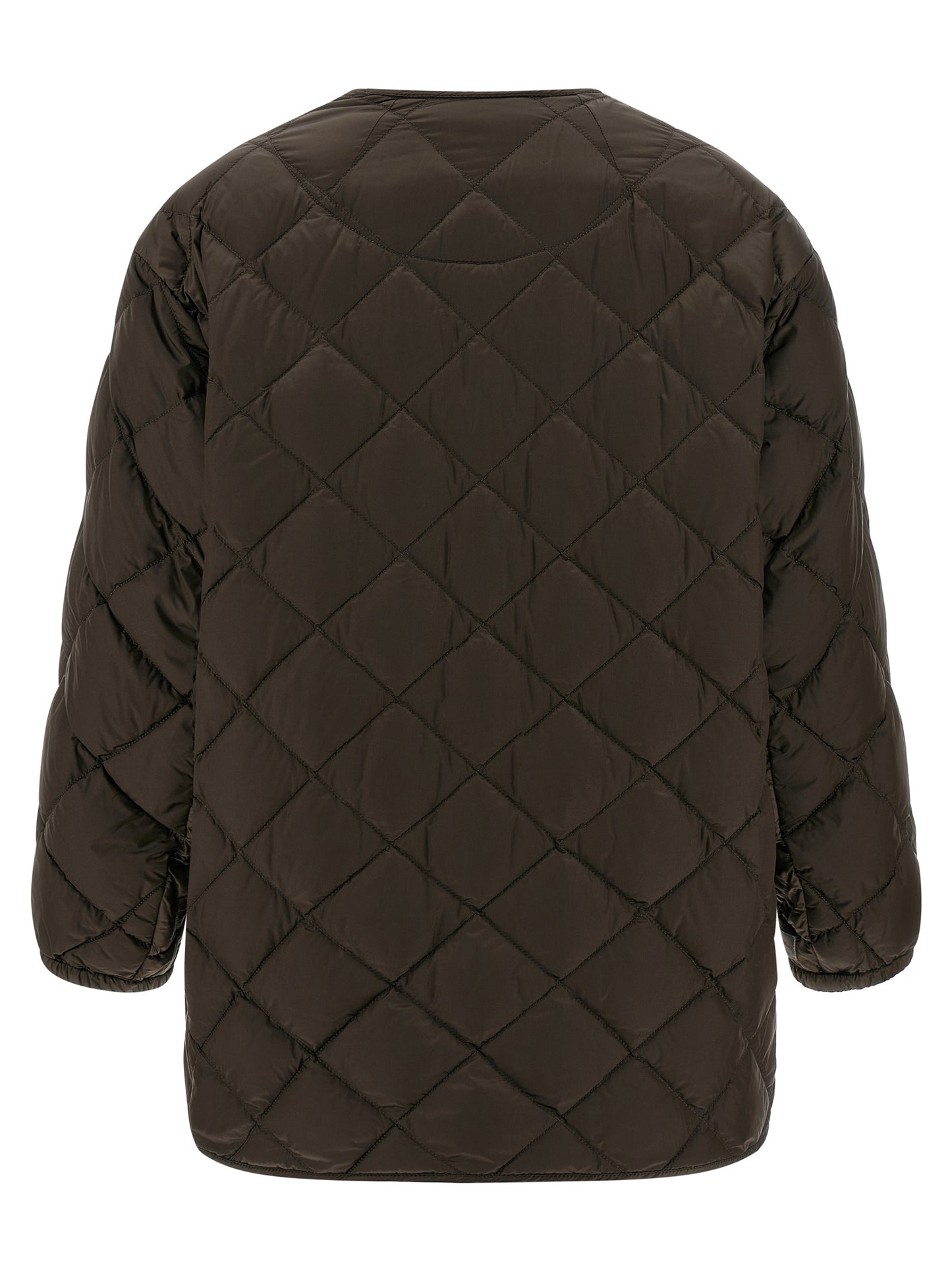 Brown Polyamide Full-Length Jacket