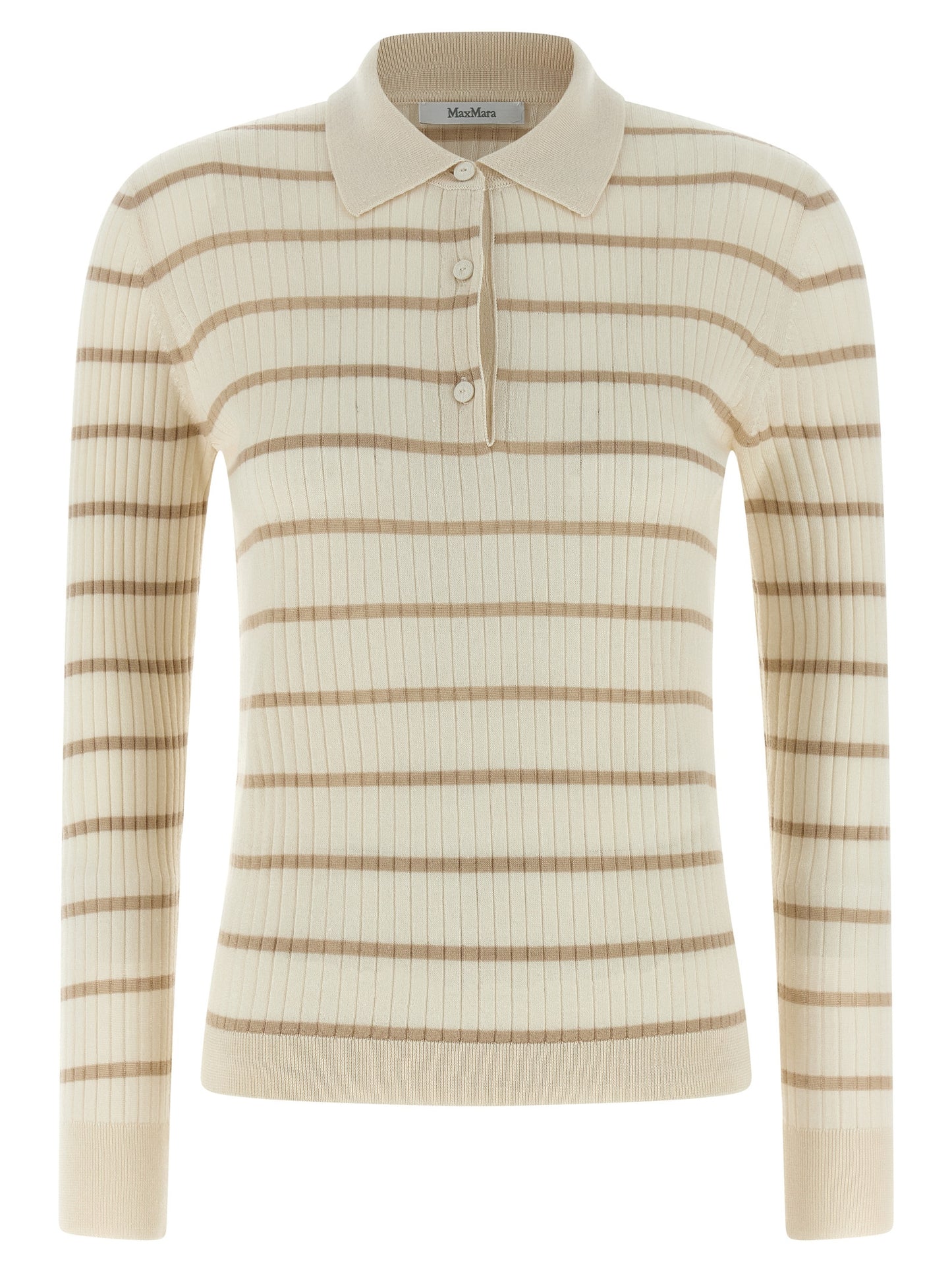 Beige Cashmere Polo Shirt