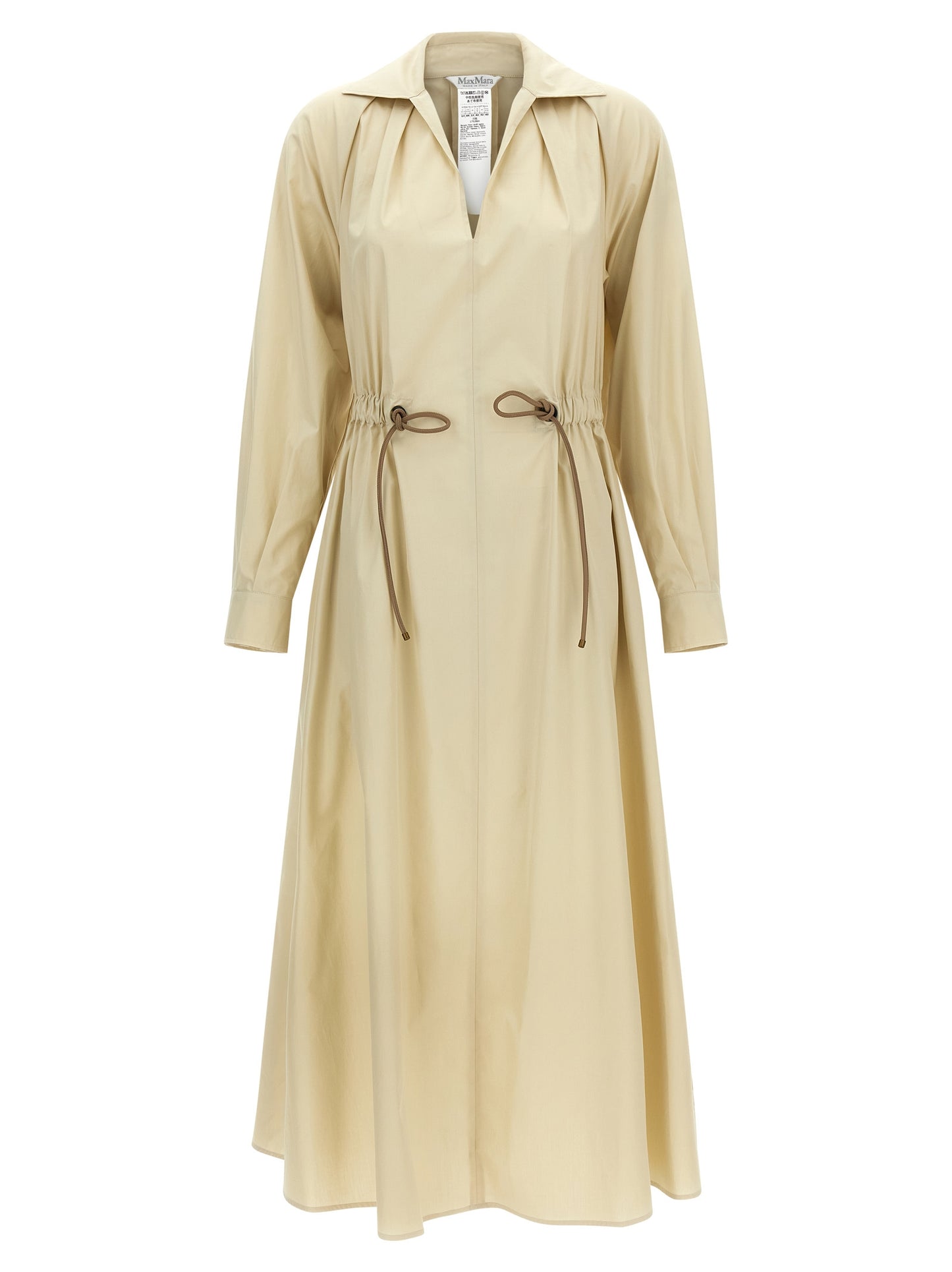 Beige Cotton Long Dress