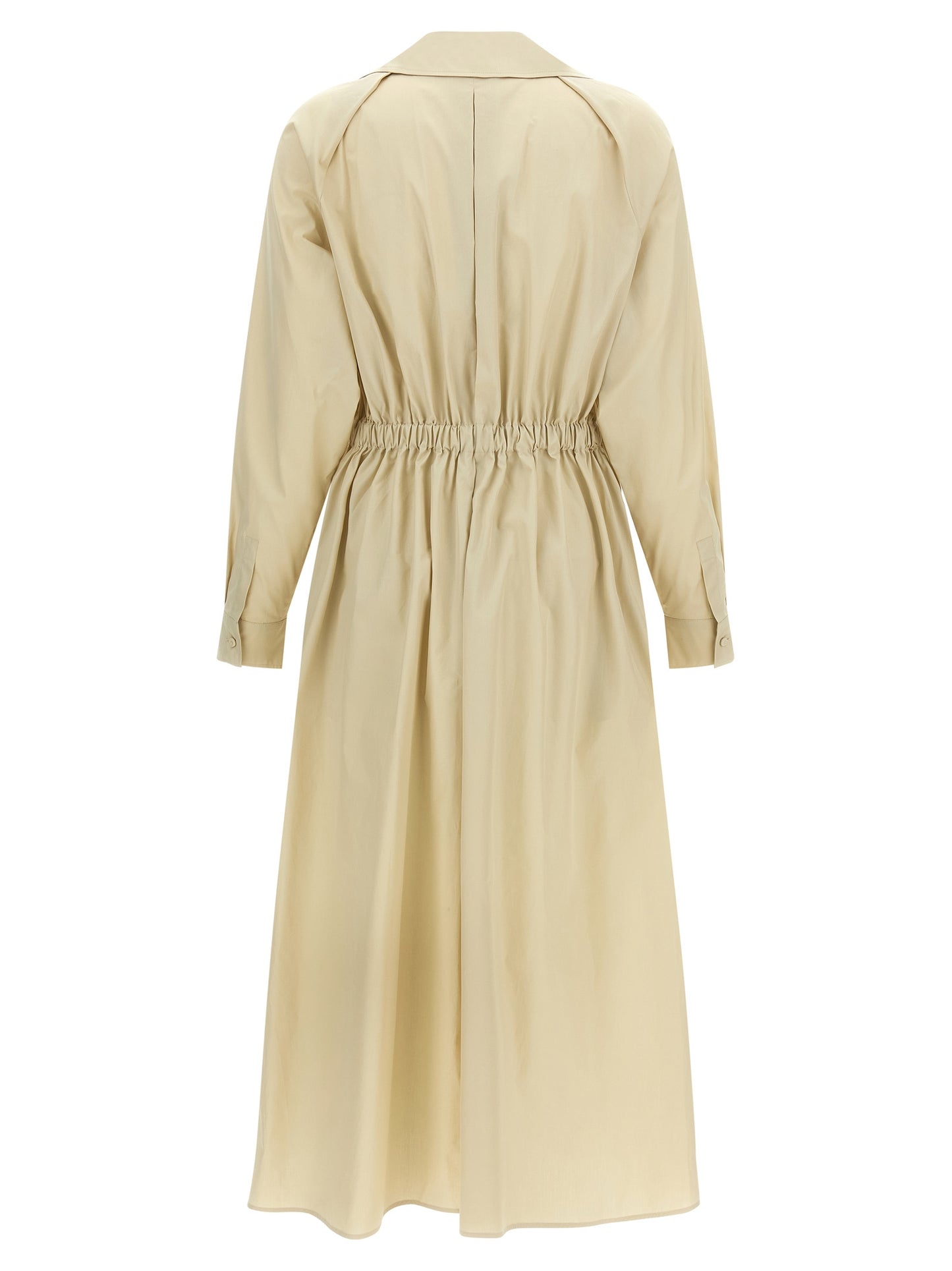 Beige Cotton Long Dress