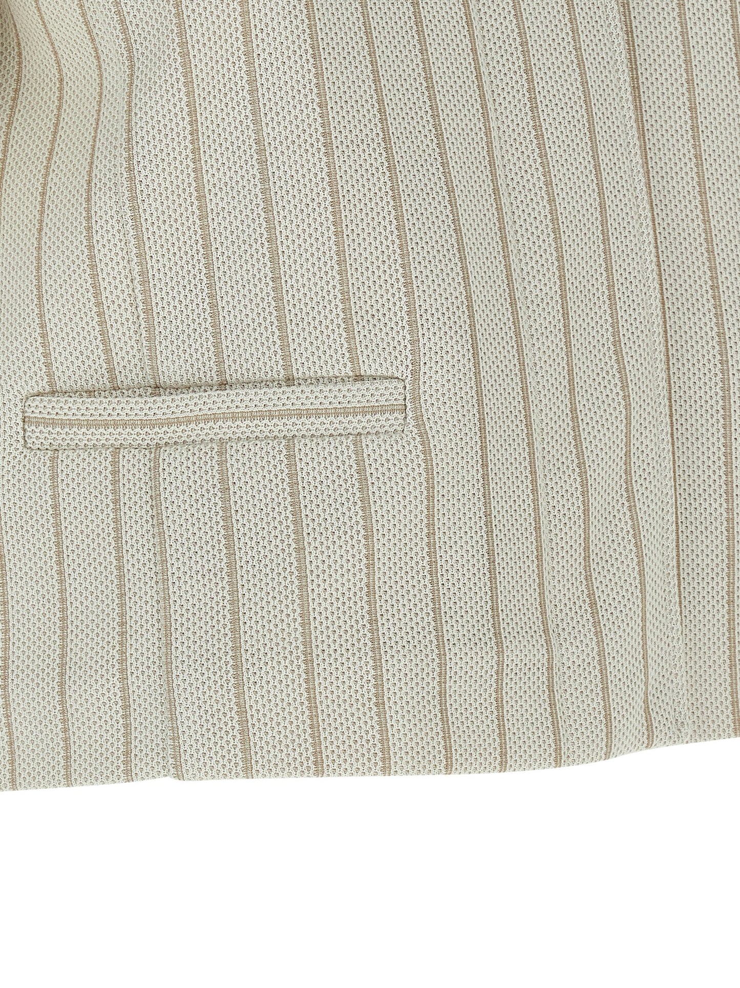 Beige Cotton Full-Length Jacket