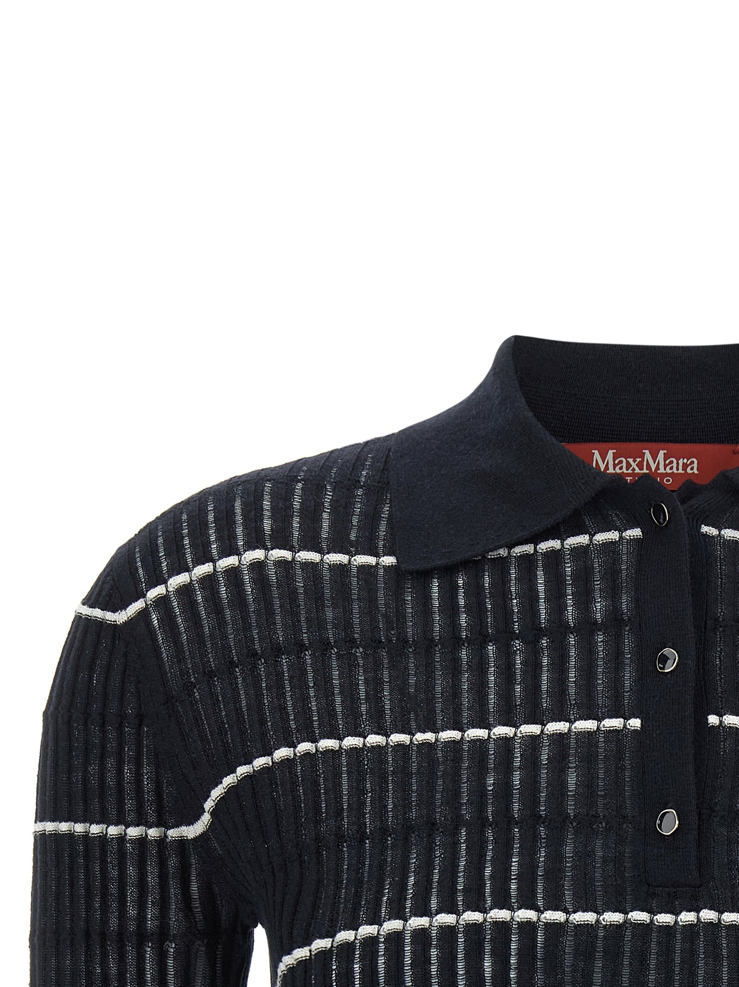 Blue Silk Polo Shirt