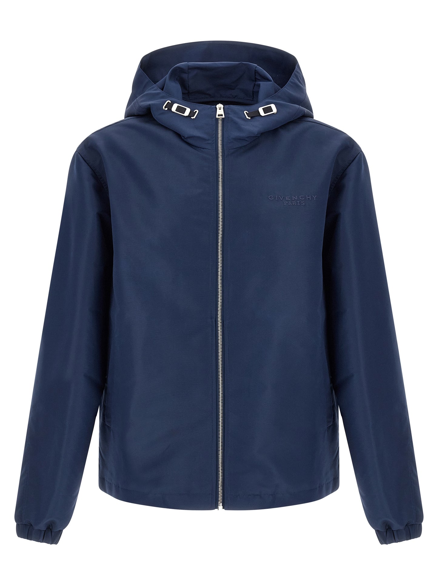 Blue Polyester Shell Jacket
