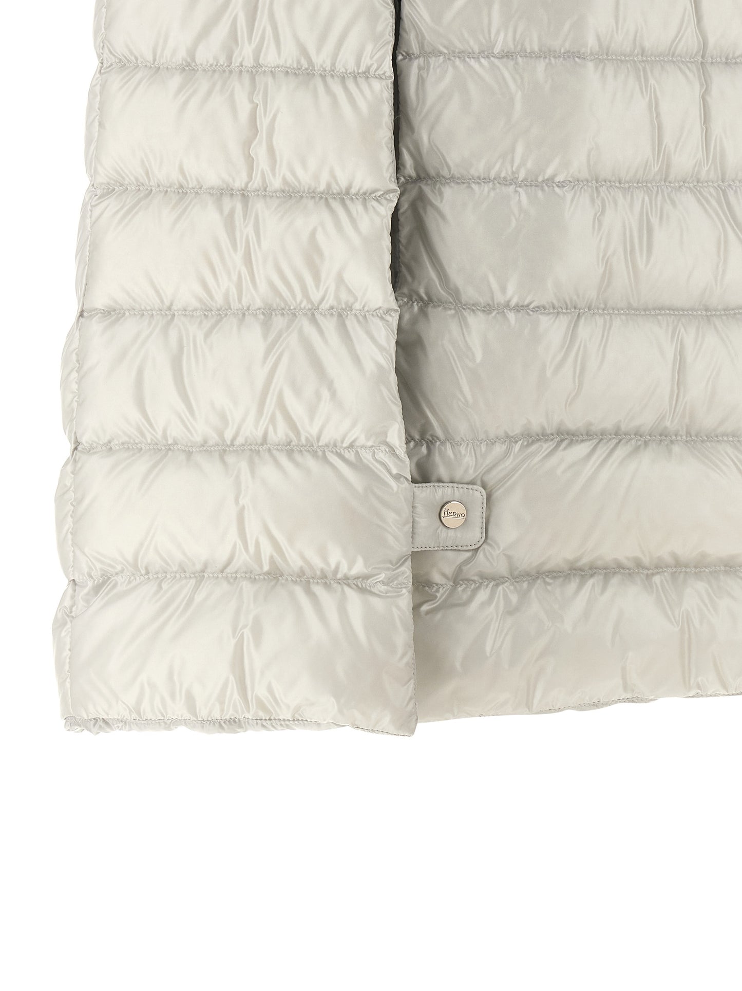 Gray Polyamide Full-Length Jacket