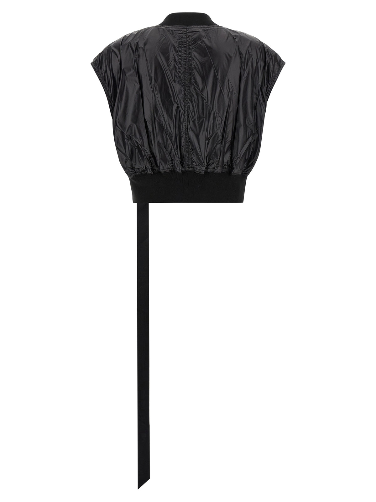 Black Nylon Sleeveless Jacket