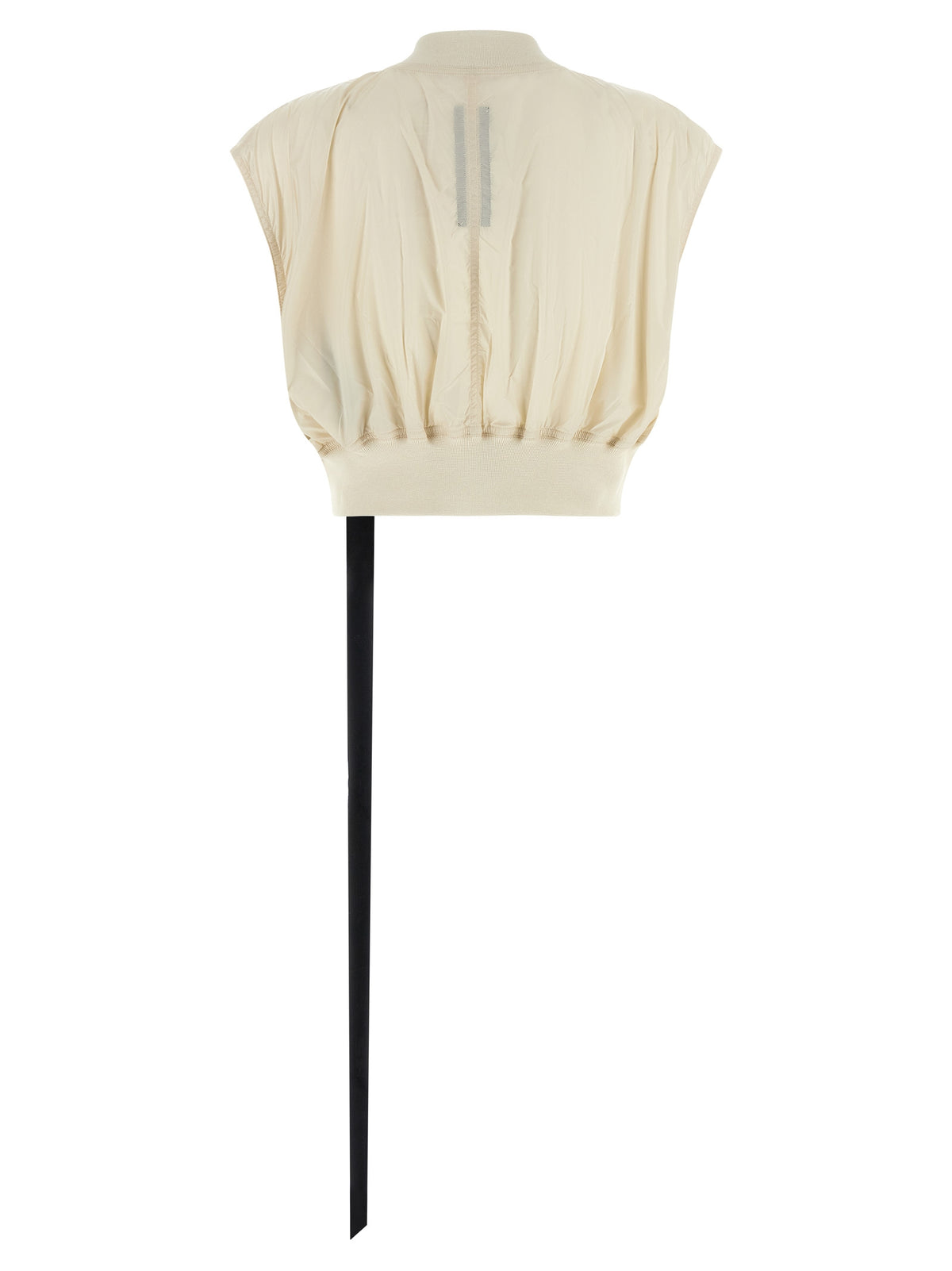 Beige Nylon Sleeveless Jacket