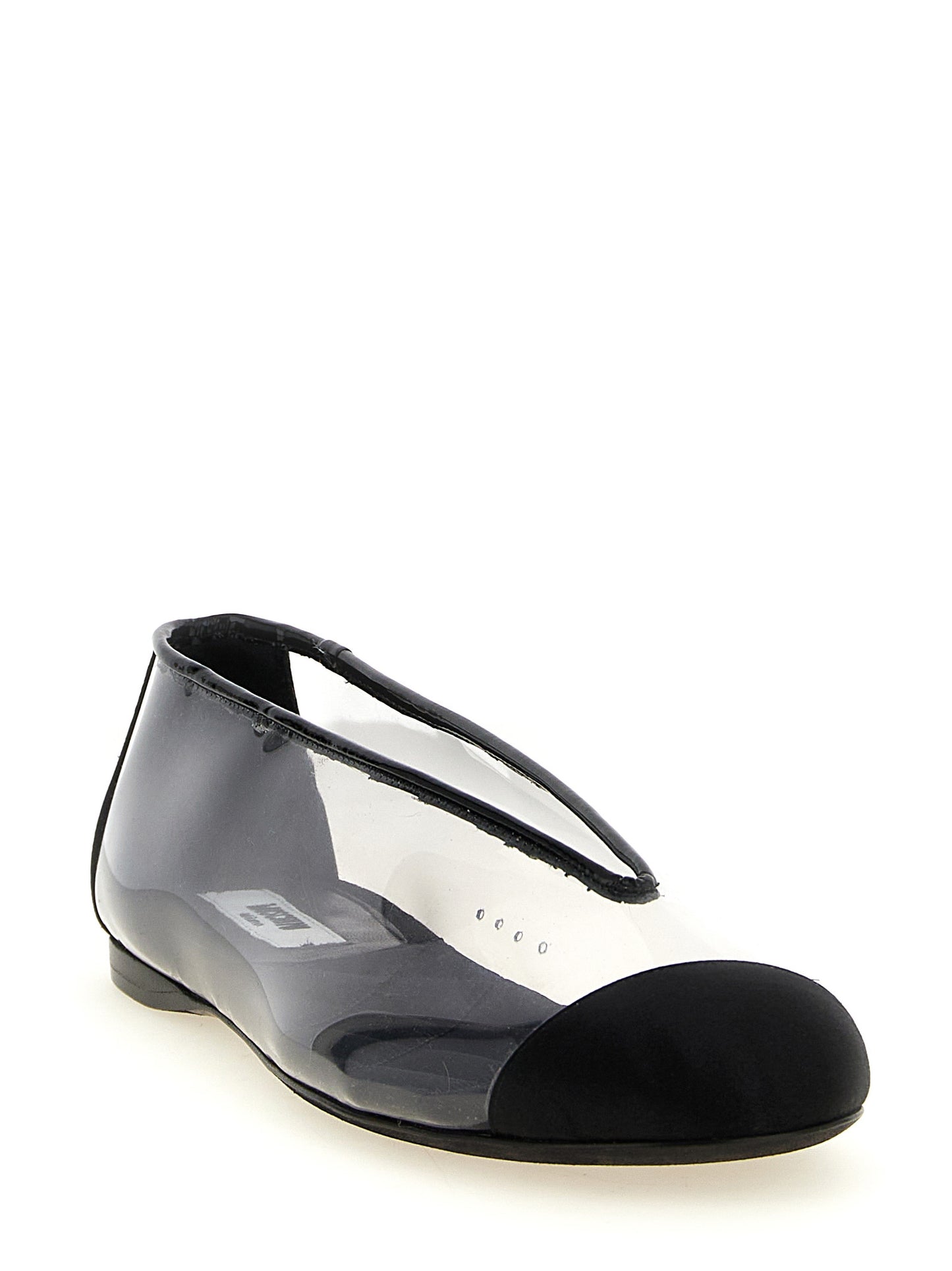 Black Pvc Ballet Flats
