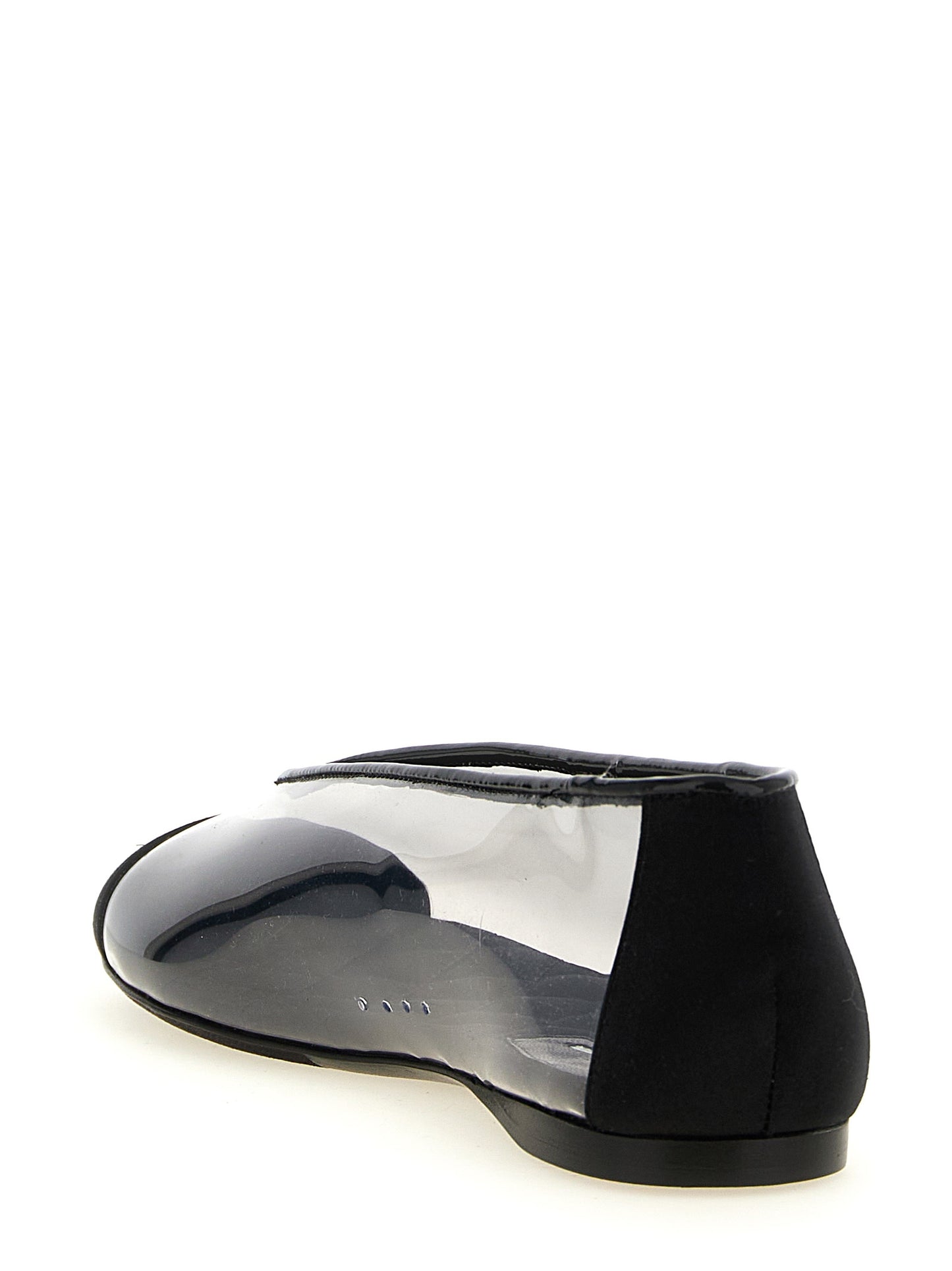Black Pvc Ballet Flats