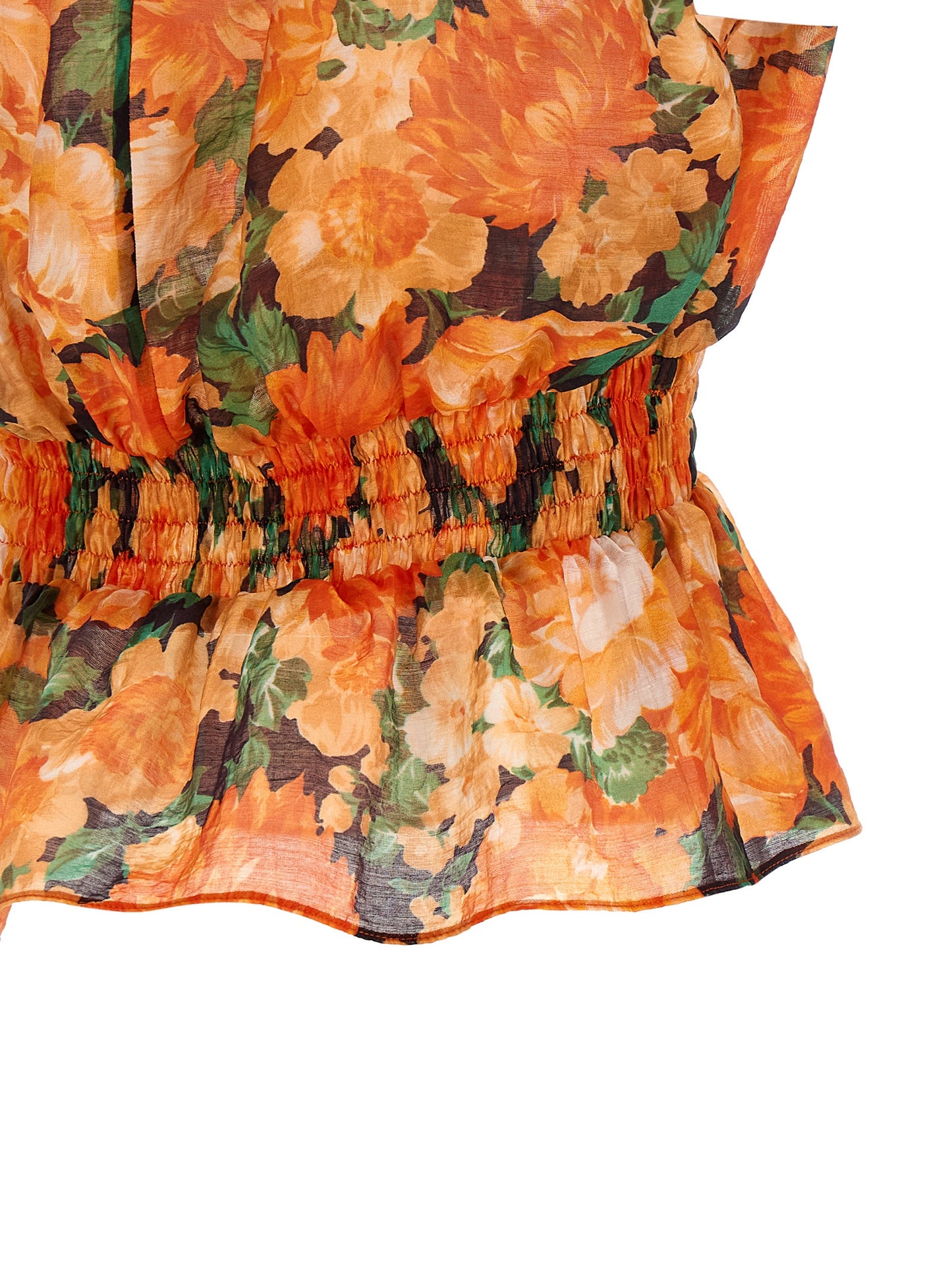 Orange Lyocell Pattern Shirt