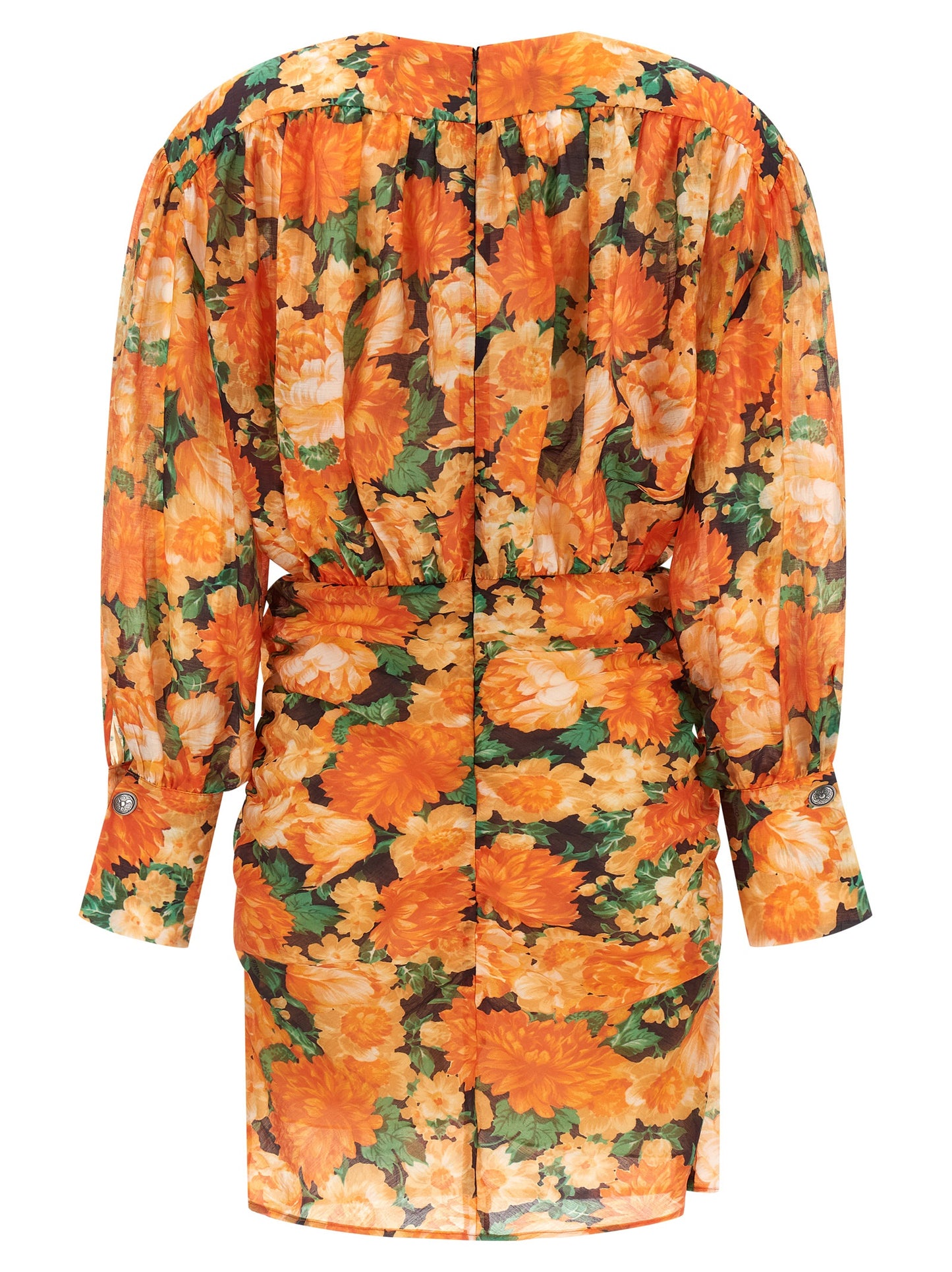 Orange Lyocell Short Dress