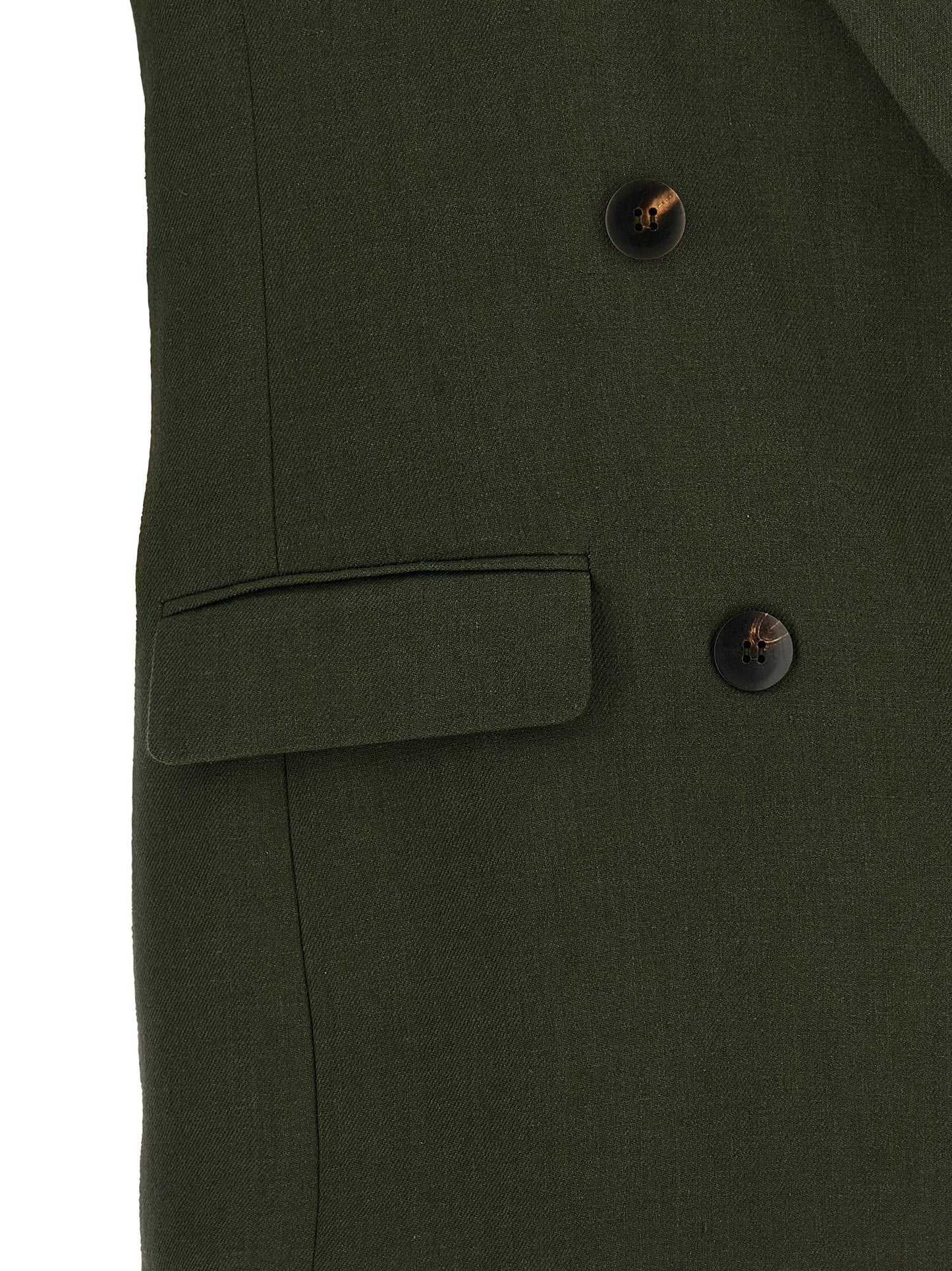 Bicolor Linen Sleeveless Jacket