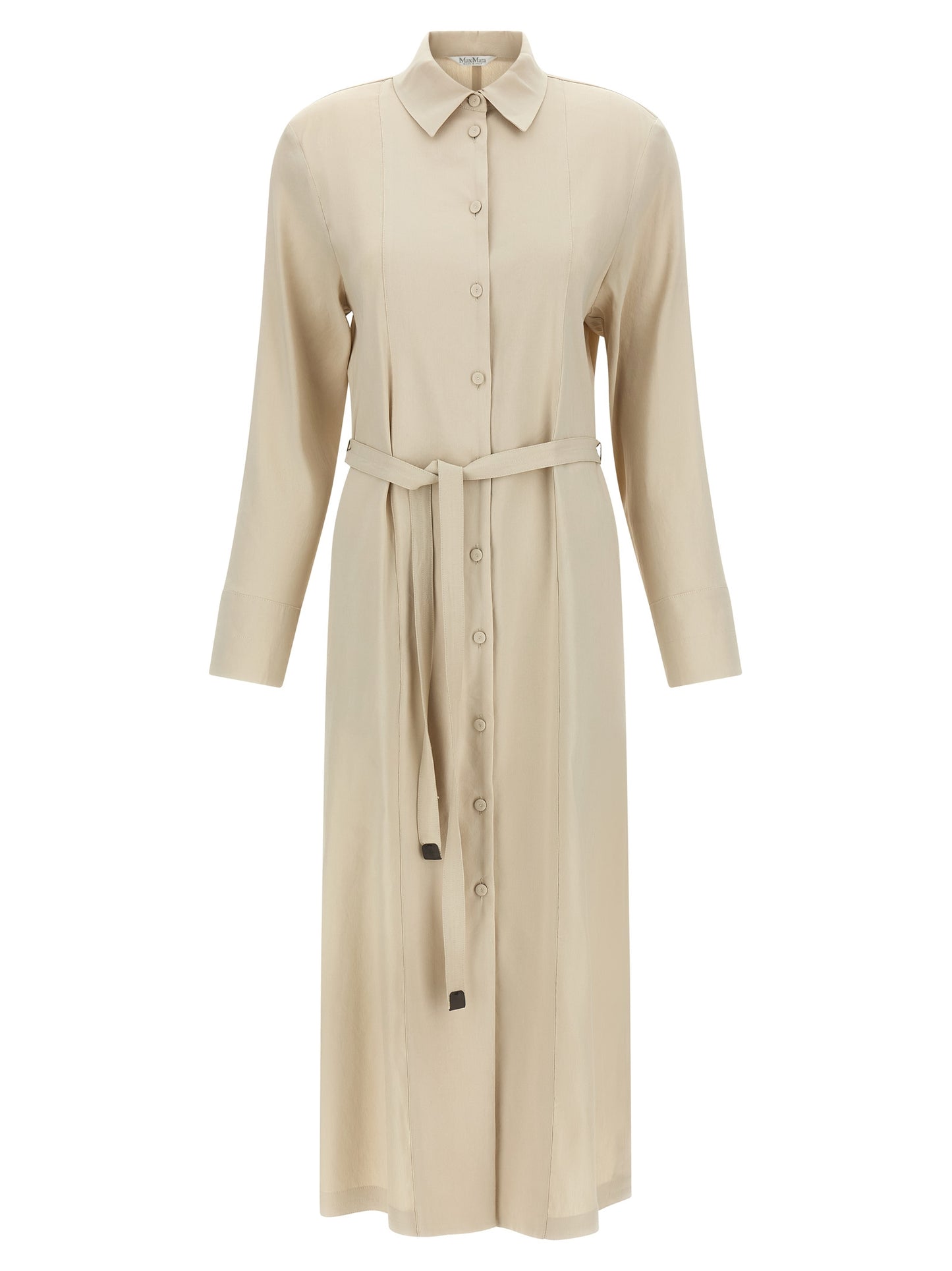 Beige Linen Long Dress