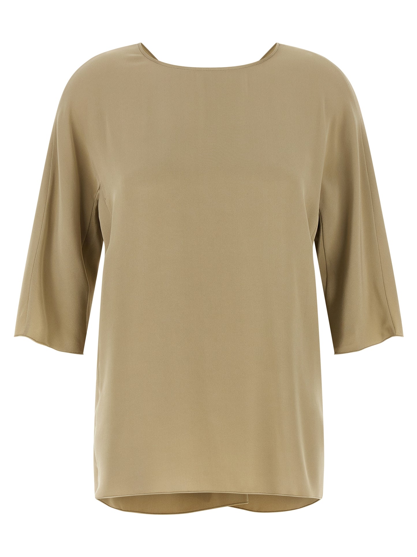 Beige Silk Blouse