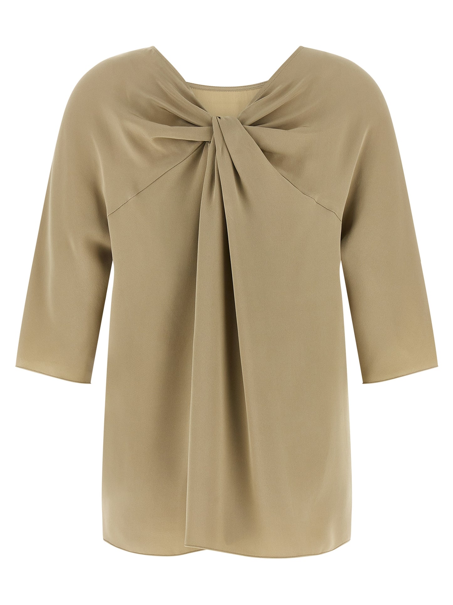 Beige Silk Blouse