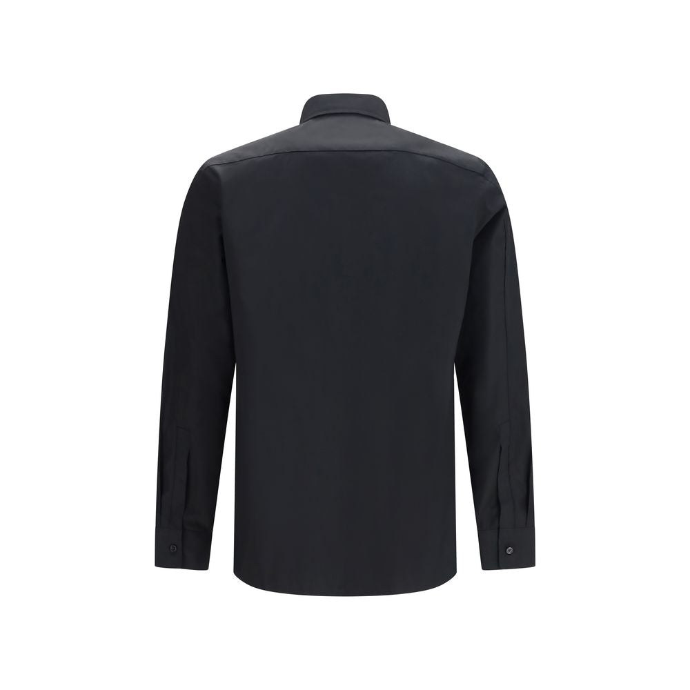 Black Cotton Dress Shirt