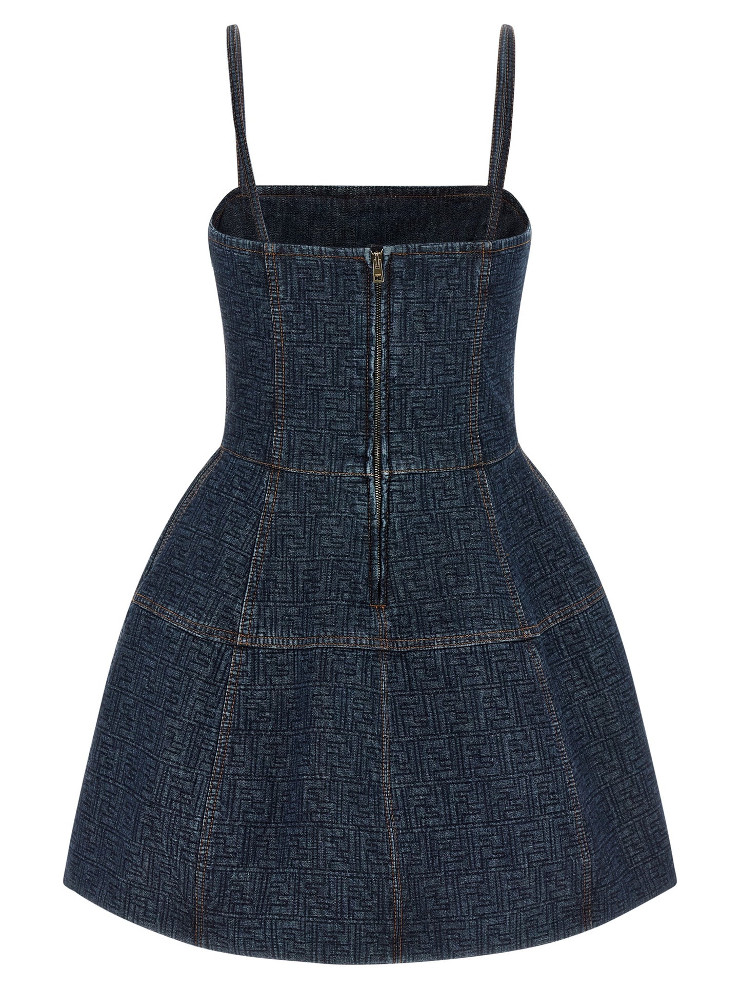 Blue Cotton Short Dress