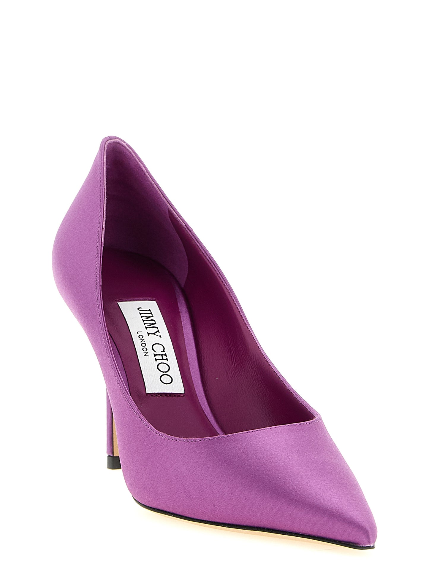 Purple Tencel High Heel Pumps